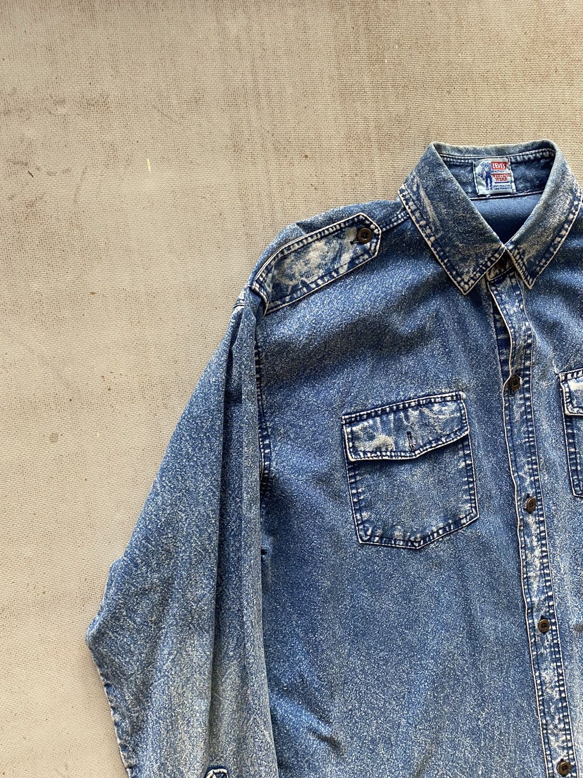 Levi's Vintage Clothing Levis 1960’s Acid Wash Shirt Size US M / EU 48-50 / 2 - 2 Thumbnail