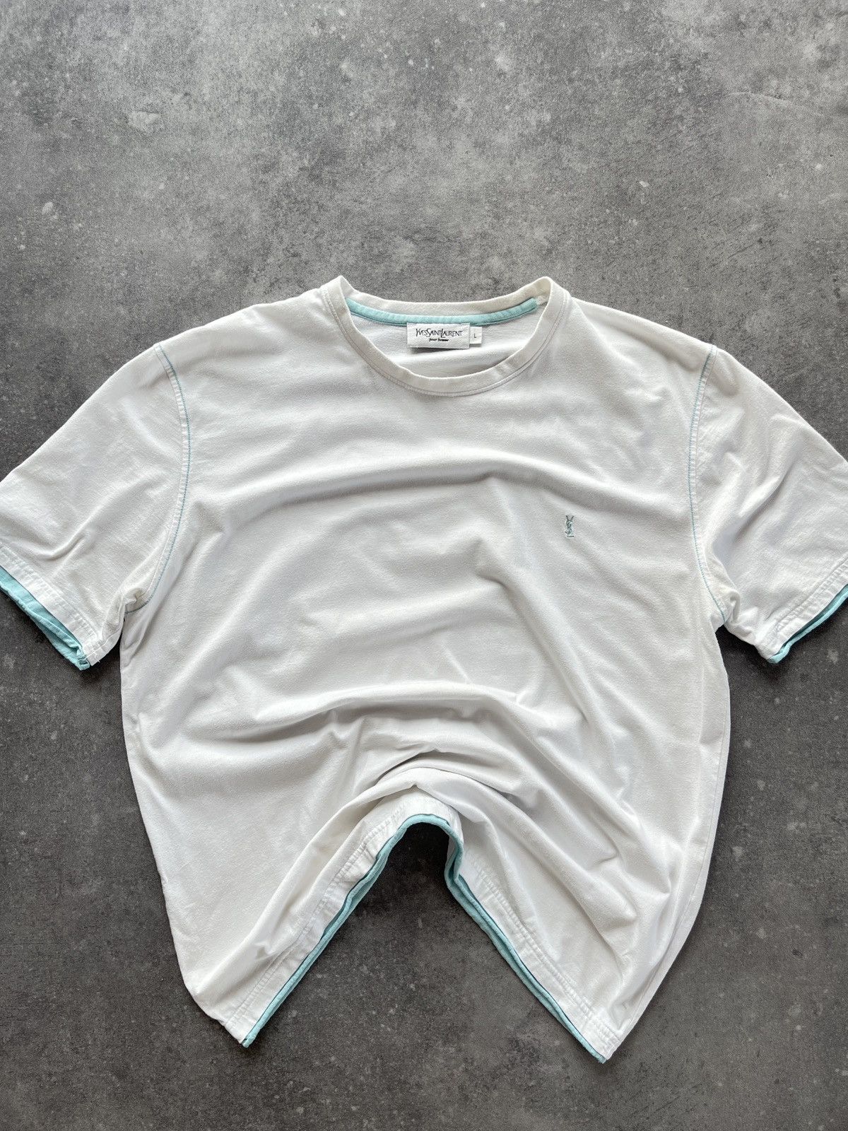 Yves Saint Laurent Vintage Yves Saint Laurent Tee YSL Paris Cropped Boxy Size US M / EU 48-50 / 2 - 1 Thumbnail