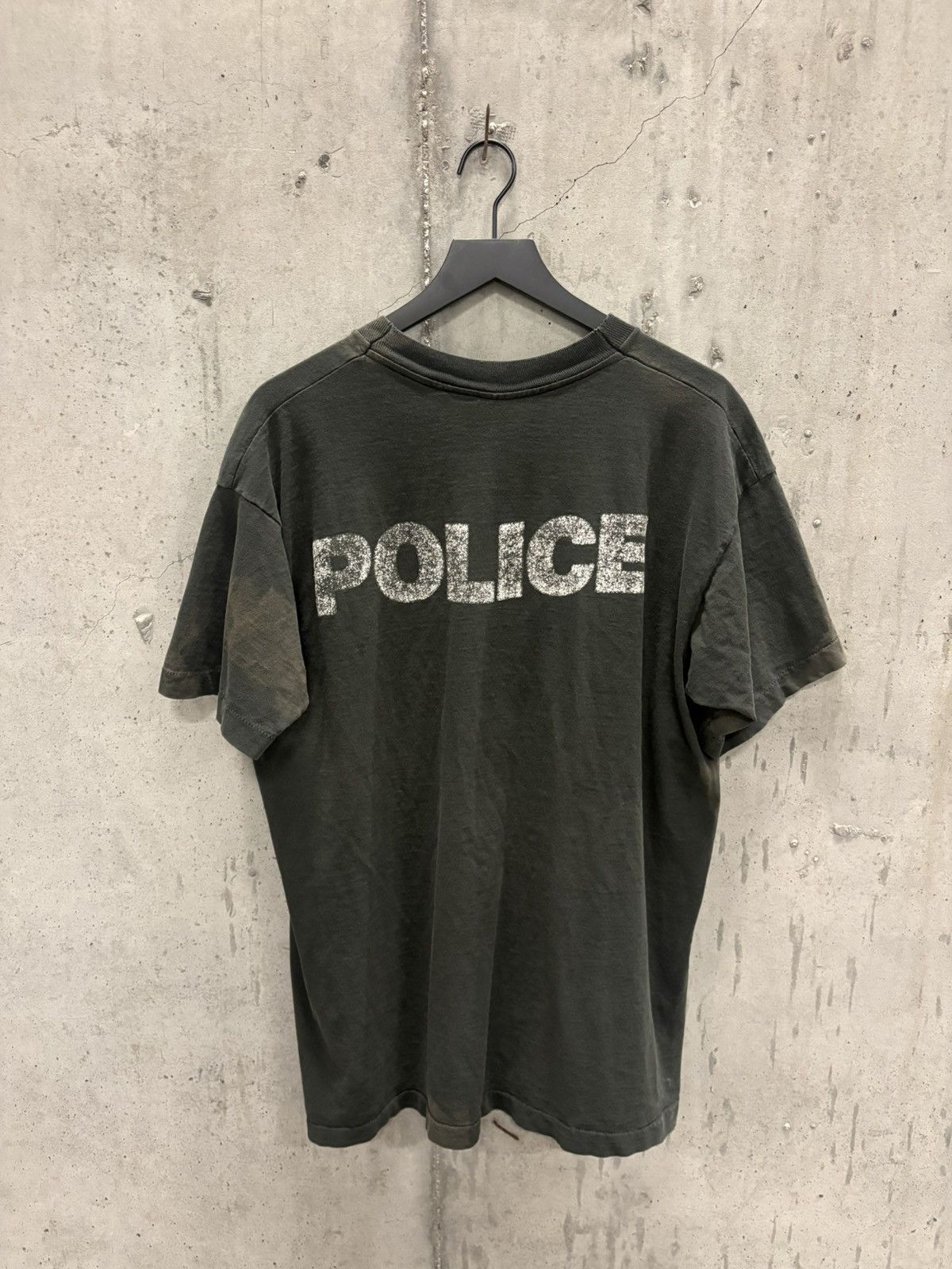 Band Tees Vintage Pearl Jam Police Shirt Thrashed Faded Grunge Band Size US XL / EU 56 / 4 - 3 Thumbnail