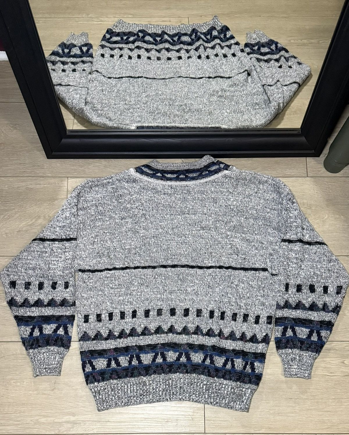 Bugle Boy Vintage 1990s Bugle Boy Micheal Gerald V-Neck Knit Cardigan Size US XL / EU 56 / 4 - 2 Thumbnail