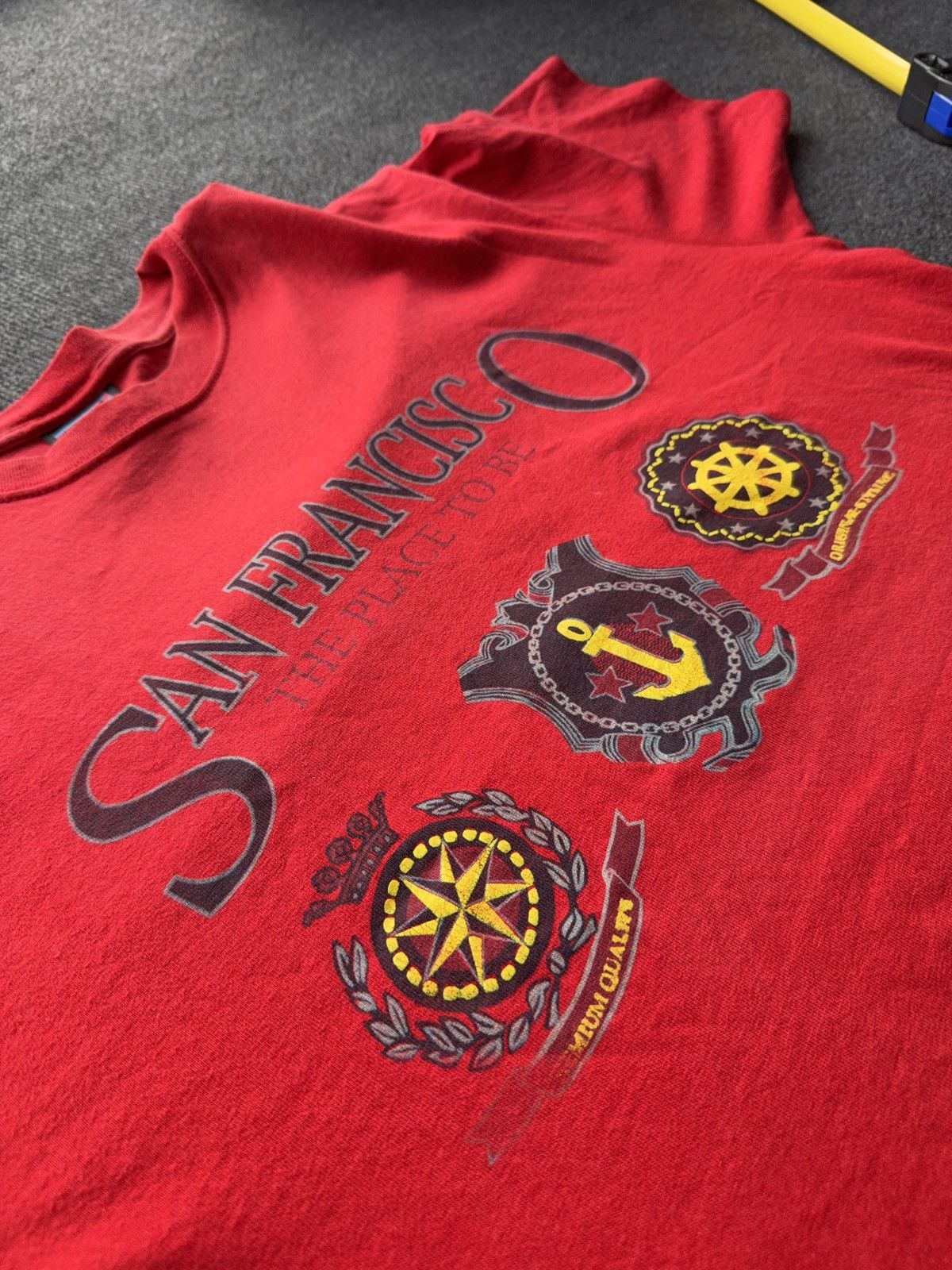 Vintage Vintage 90s Retro San Francisco Graphic T-Shirt Red Cotton Size US L / EU 52-54 / 3 - 7 Thumbnail