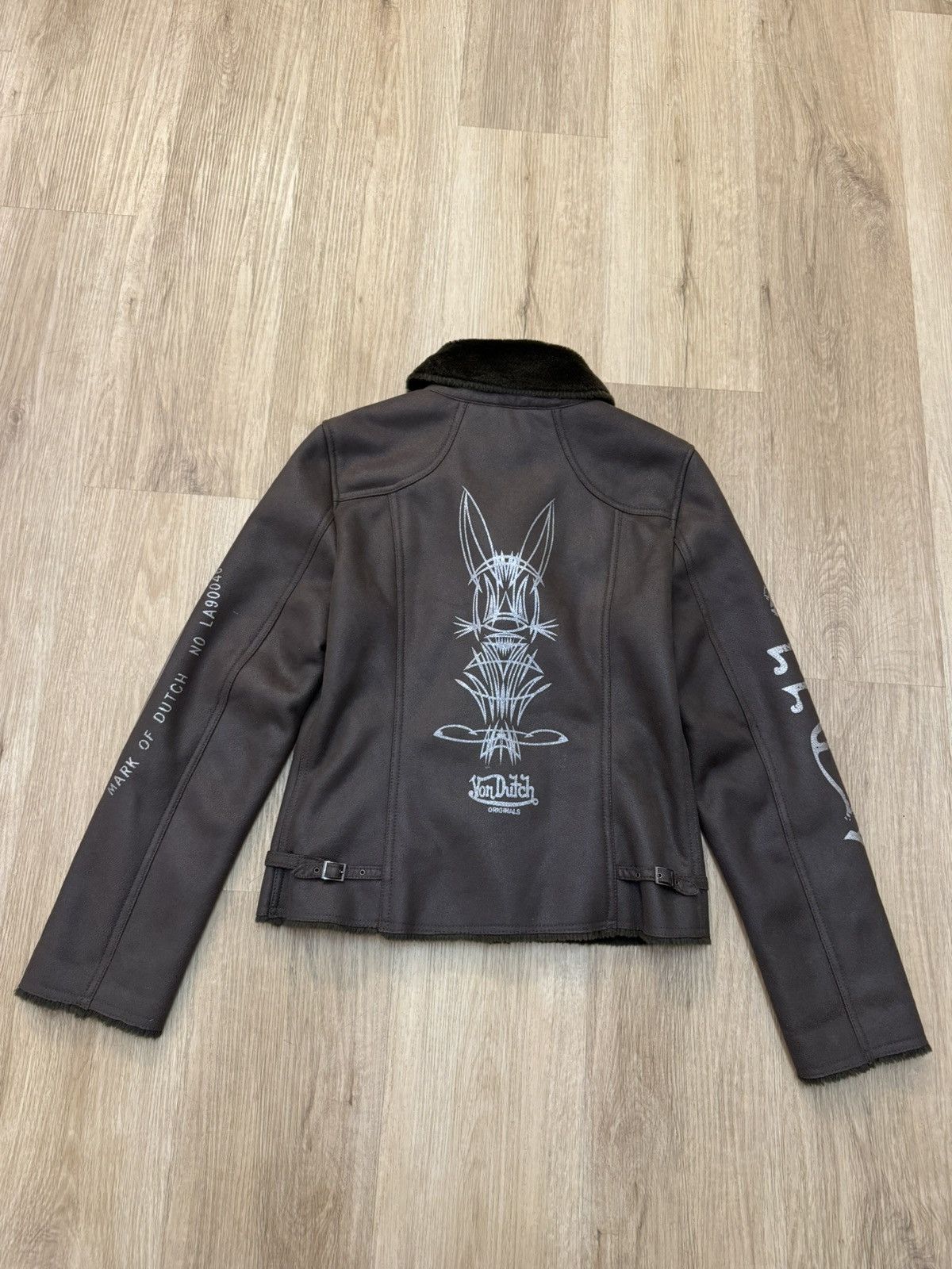 Von Dutch Von Dutch Vintage 00s Biker Jacket Motorcycle Faux Fur S y2k Size S / US 4 / IT 40 - 4 Thumbnail