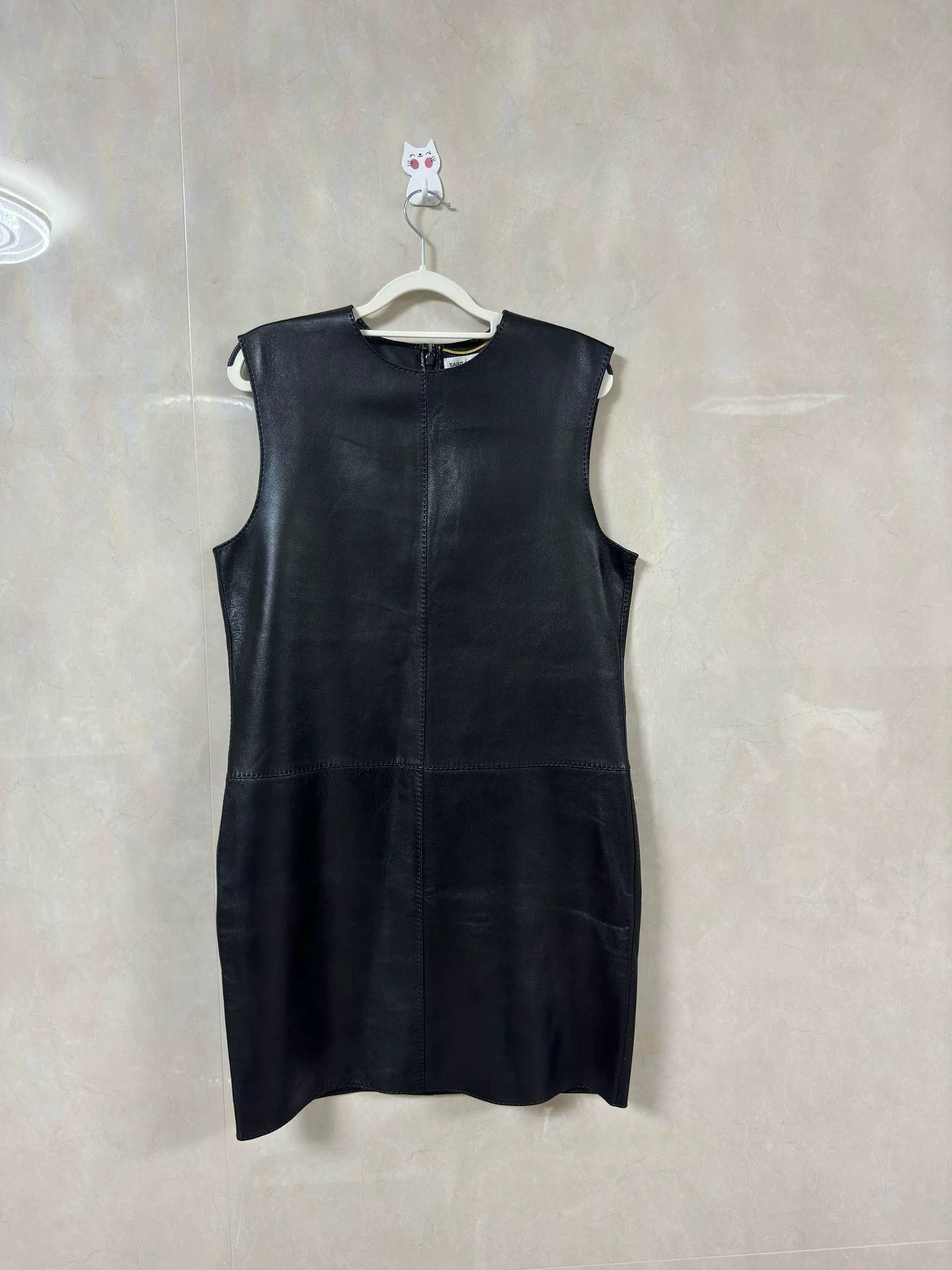 Saint Laurent Paris SAINT LAURENT Solid Color Round Neck Short Sleeveless Dress Size M / US 6-8 / IT 42-44 - 1 Thumbnail