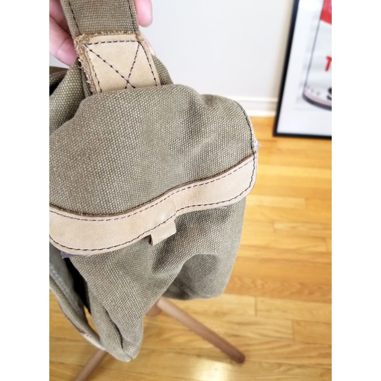Vintage VINTAGE LL BEAN CANVAS LEATHER TRIM CROSS MESSENGER BAG Size ONE SIZE - 7 Thumbnail