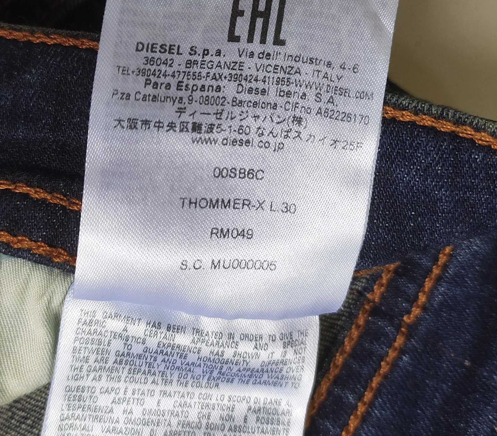 Diesel THOMMER-X-RM049 Men's Jean T 9972