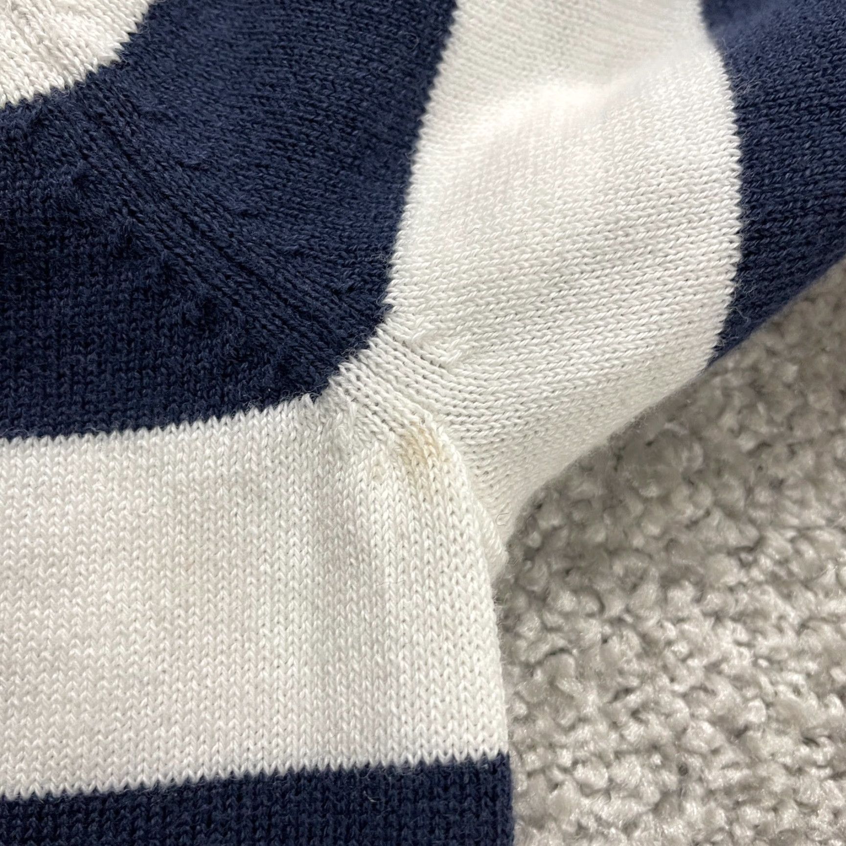 Vintage Covington Cardigan Sweater Womens Large Blue Striped V-Neck Button Knit All Seasons Size L / US 10 / IT 46 - 5 Thumbnail