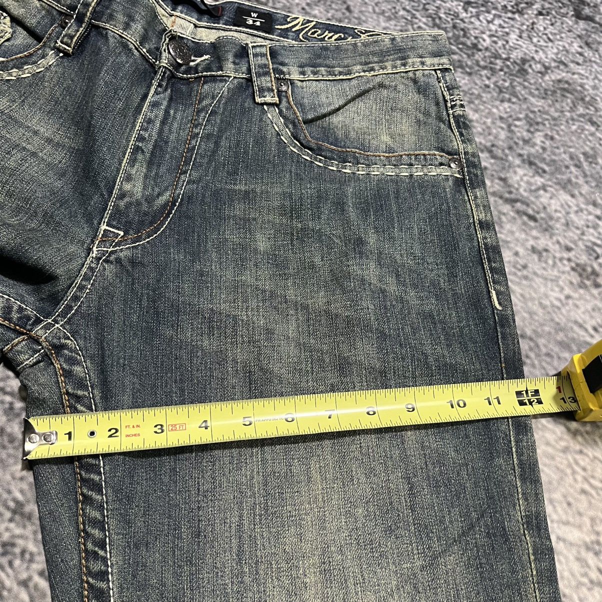 Marc Ecko VINTAGE Y2K MARC ECKO BOOTCUT GRUNGE EMBROIDERED JEANS 34x32 Size US 34 / EU 50 - 16 Thumbnail
