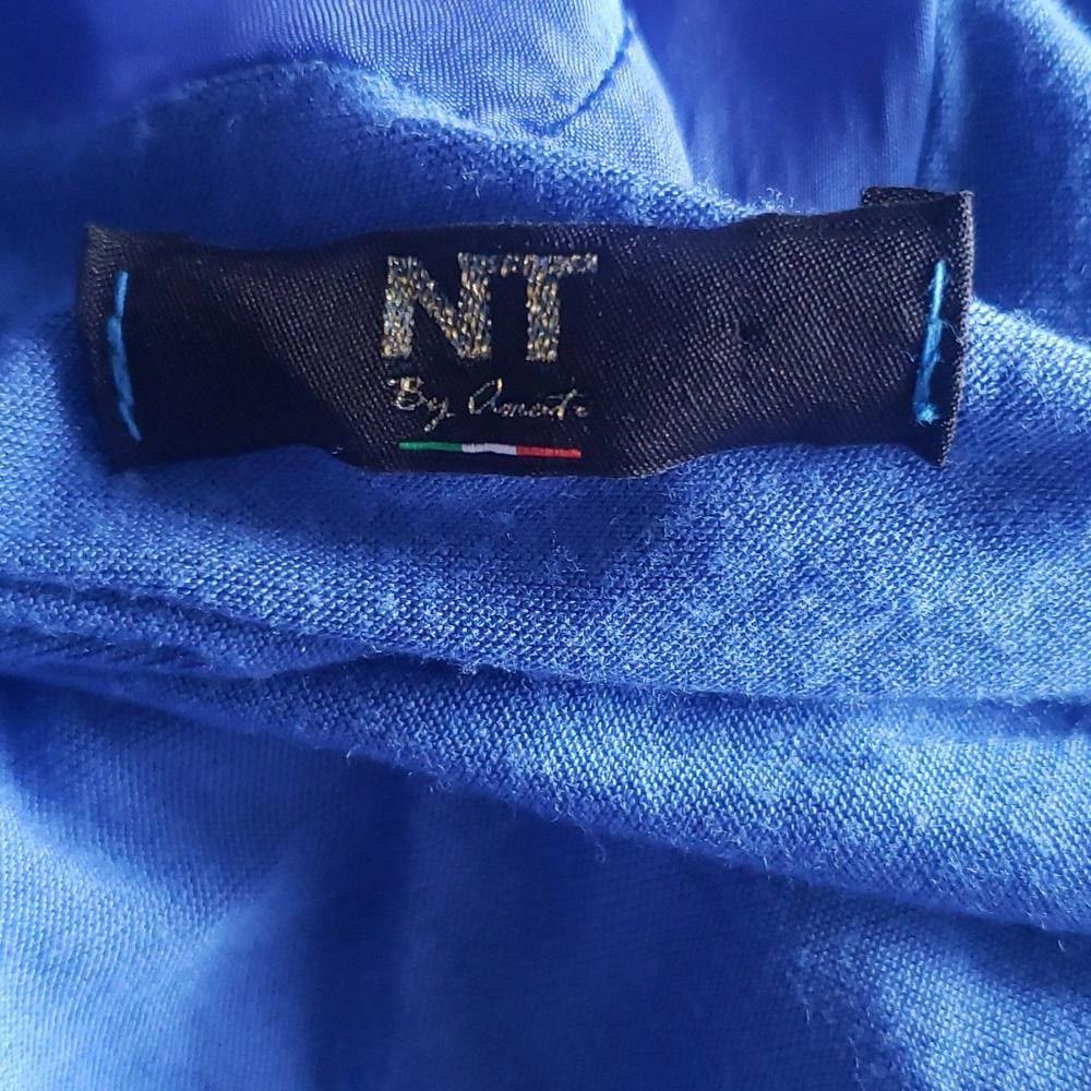 Designer CT1570 NY by Amati Indigo Blue Sequined Layered Top L Size L / US 10 / IT 46 - 6 Thumbnail