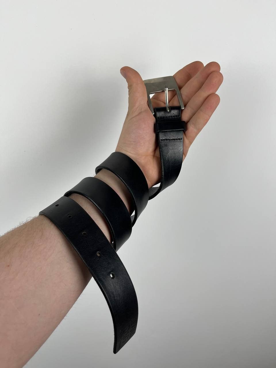 Dolce & Gabbana Vintage D&G Dolce & Gabbana Jeans Black Leather Belt Size ONE SIZE - 1 Thumbnail