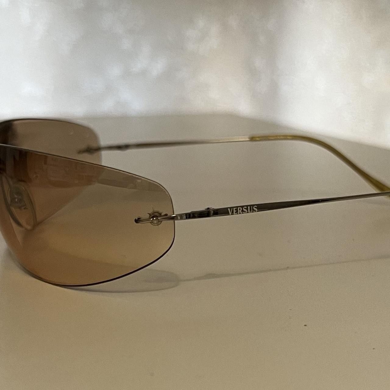 Versus Versace VERSUS VERSACE Y2K Shield Sunglasses – Brown Tinted Size ONE SIZE - 2 Thumbnail