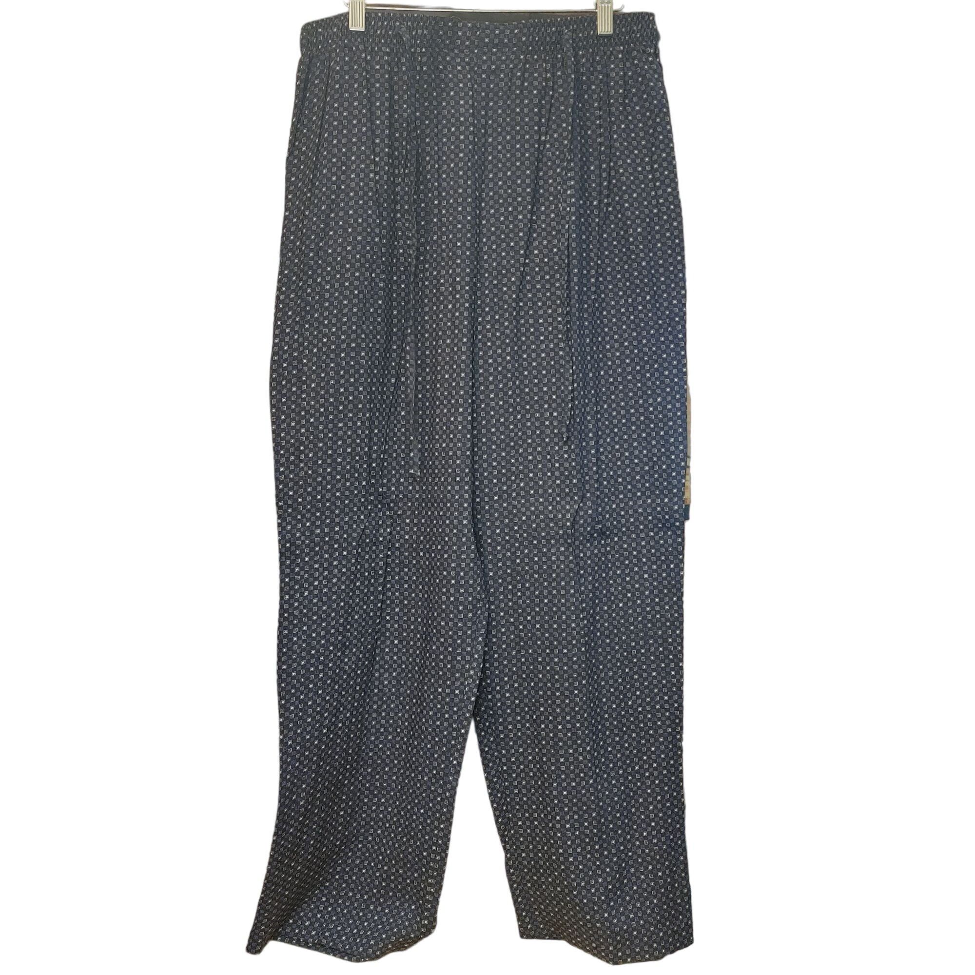 Bentley JR Bentley Women's Blue/Gold Print Rayon Dress Pants Large Size 36" / US 14 / IT 50 - 1 Thumbnail