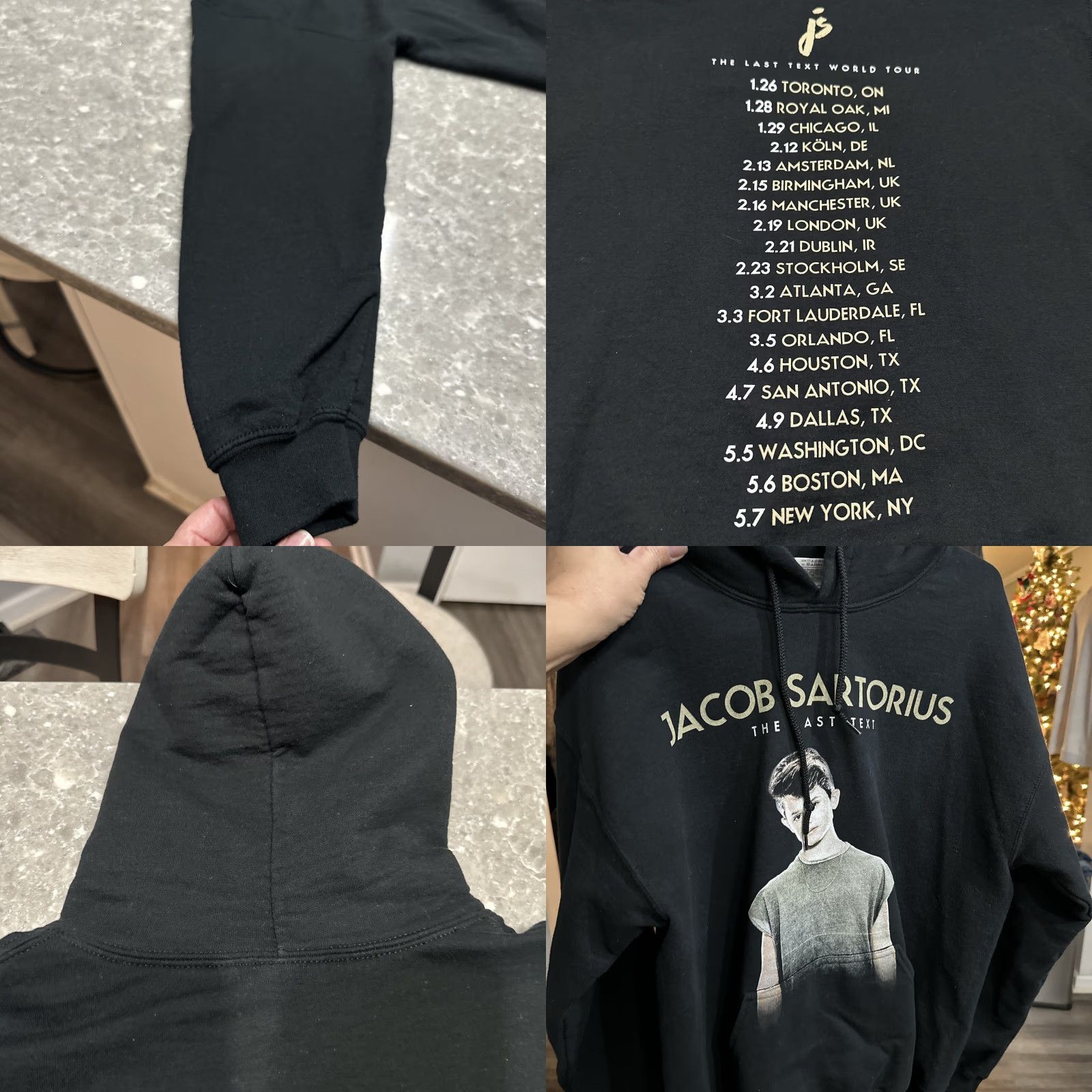 Gildan Jacob Sartorius The Last Text World Tour Hoodie Sweatshirt Med Long Sleeve Black Size US M / EU 48-50 / 2 - 9 Thumbnail