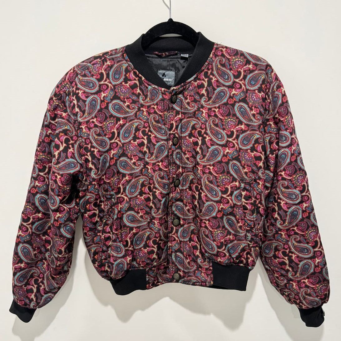 Liz Claiborne Vintage Lizwear Petite Liz Claiborne Paisley Bomber Jacket Size S / US 4 / IT 40 - 1 Thumbnail