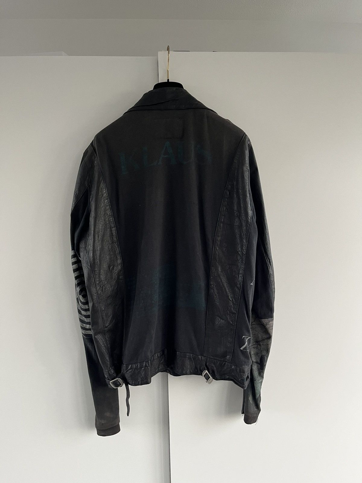 UNDERCOVER ‘06ss\"T\" Klaus Leather Jacket Undercover SS06 “T” Klaus Hybrid Leather Rider Jacket