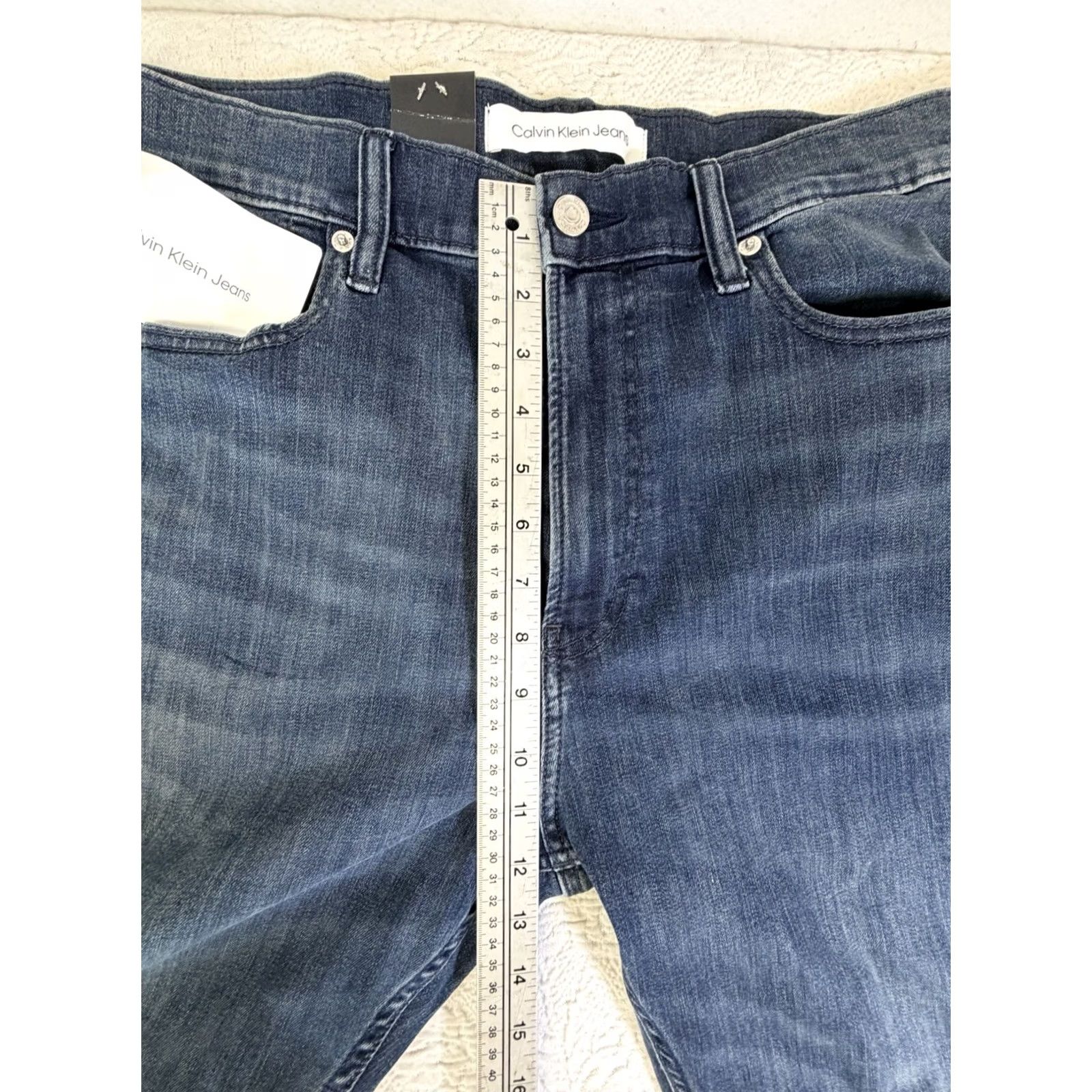 Calvin Klein Calvin Klein Secaucus Slim Fit Jeans Denim 34x30 Blue Men’s Regular Stretch 5-Pocket NWT Size US 34 / EU 50 - 4 Thumbnail