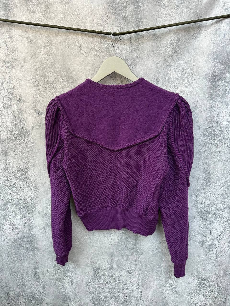 Kurt Geiger Geiger Austria Purple Wool Cardigan Vintage Sweater Jacket Size M / US 6-8 / IT 42-44 - 3 Thumbnail