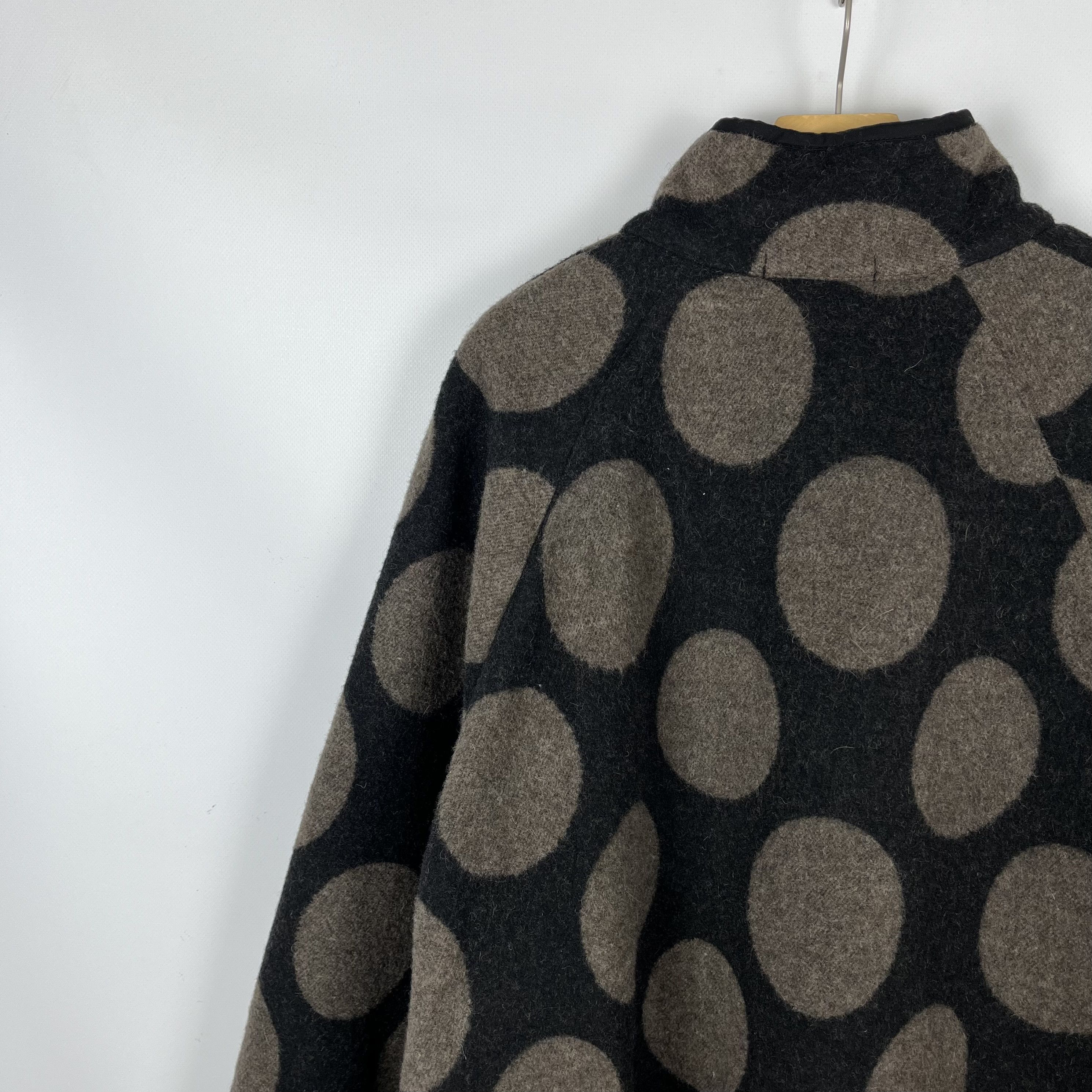 Gudrun Sjoden Ladies Gudrun Sjoden Polka Dot Wool Coat Size L / US 10 / IT 46 - 22 Thumbnail