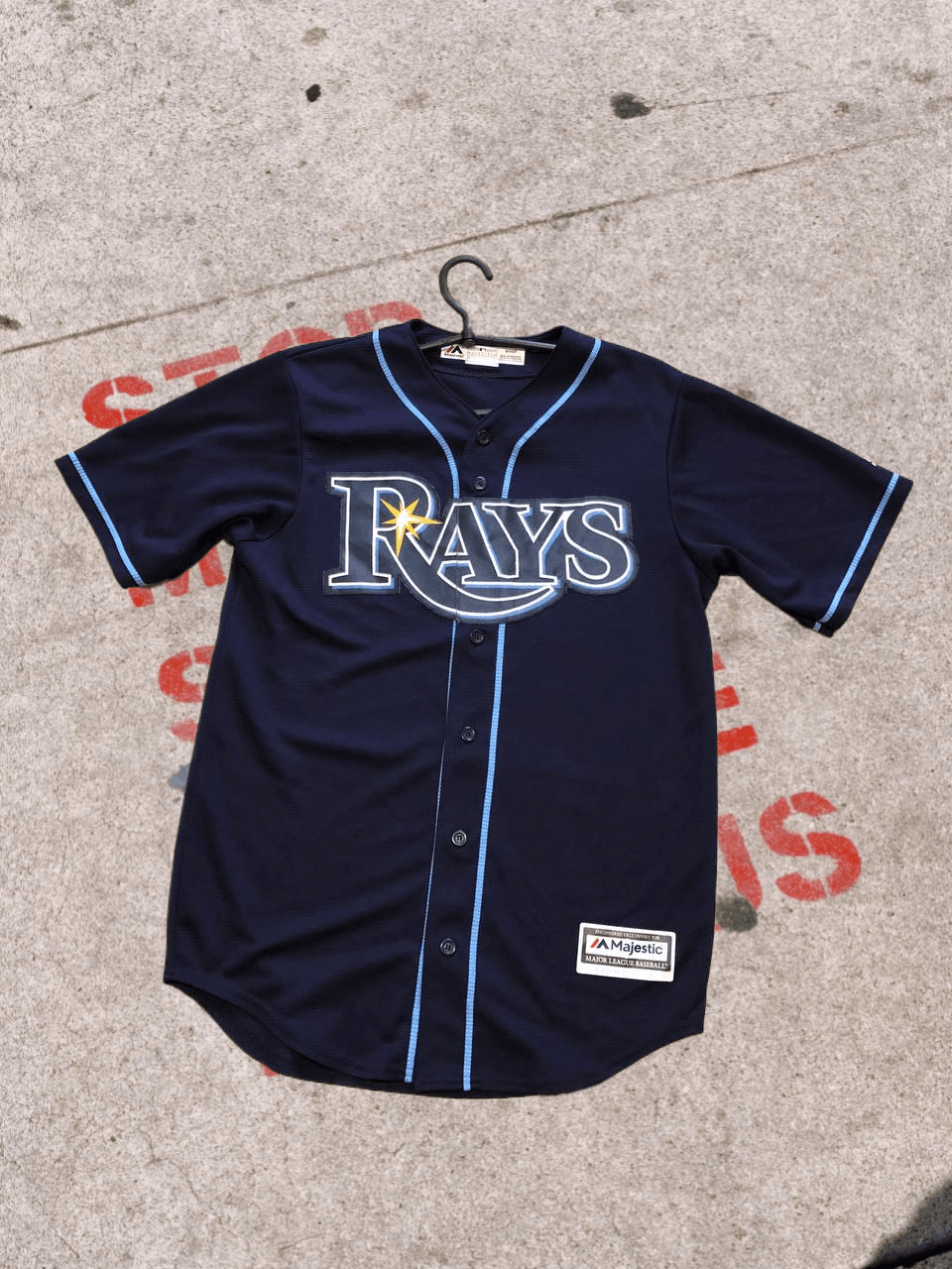 Majestic Vintage Y2K Majestic Tampa Bay Rays Stitched Jersey SHIRT Size US S / EU 44-46 / 1 - 1 Thumbnail