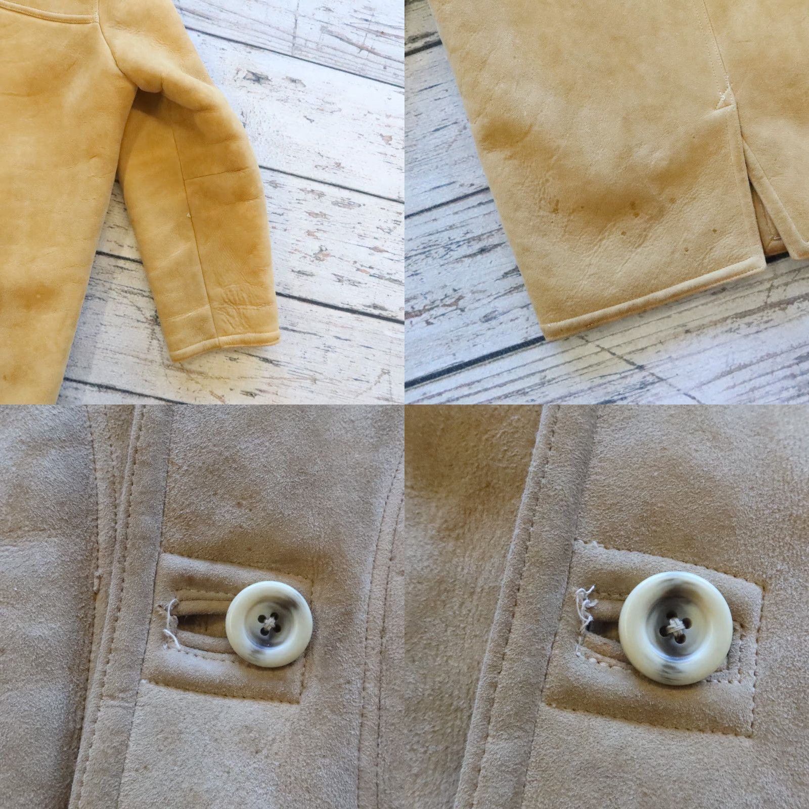 Abercrombie & Fitch VINTAGE Abercrombie & Fitch Suede Trench Coat Men 38 Brown Sherpa Lined 60s Rare Size US XXS / EU 40 - 10 Thumbnail
