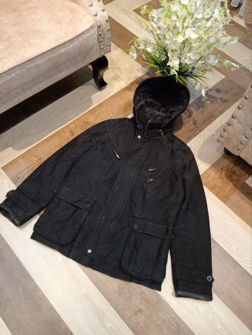 Japanese Brand RUPERT EDGE JAPAN BLACK HOODED JACKET Size US L / EU 52-54 / 3 - 3 Thumbnail