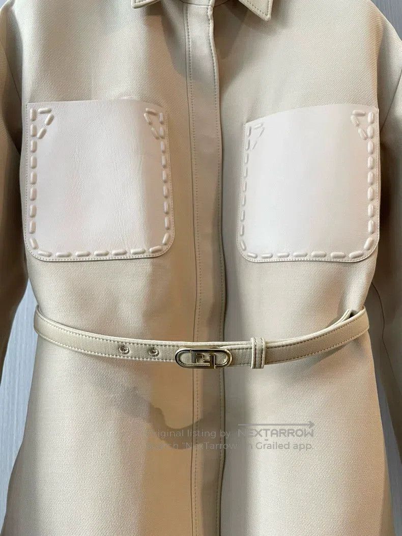 Fendi Fendi The lady's beige coat Size XS / US 0-2 / IT 36-38 - 4 Thumbnail