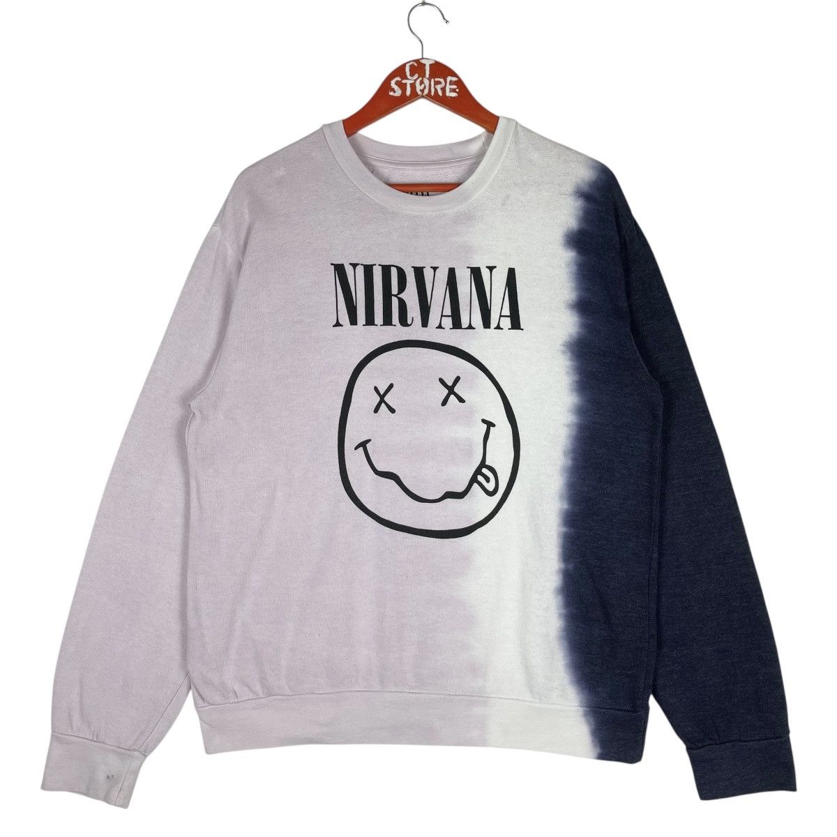 Nirvana Smiley Face Logo Crewneck Sweatshirt Size M