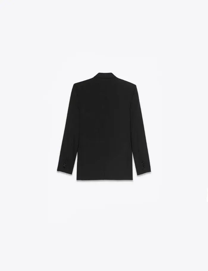 Saint Laurent Paris o1bcso1str0125 Long Single Breasted Jacket in Black Size US S / EU 44-46 / 1 - 2 Thumbnail