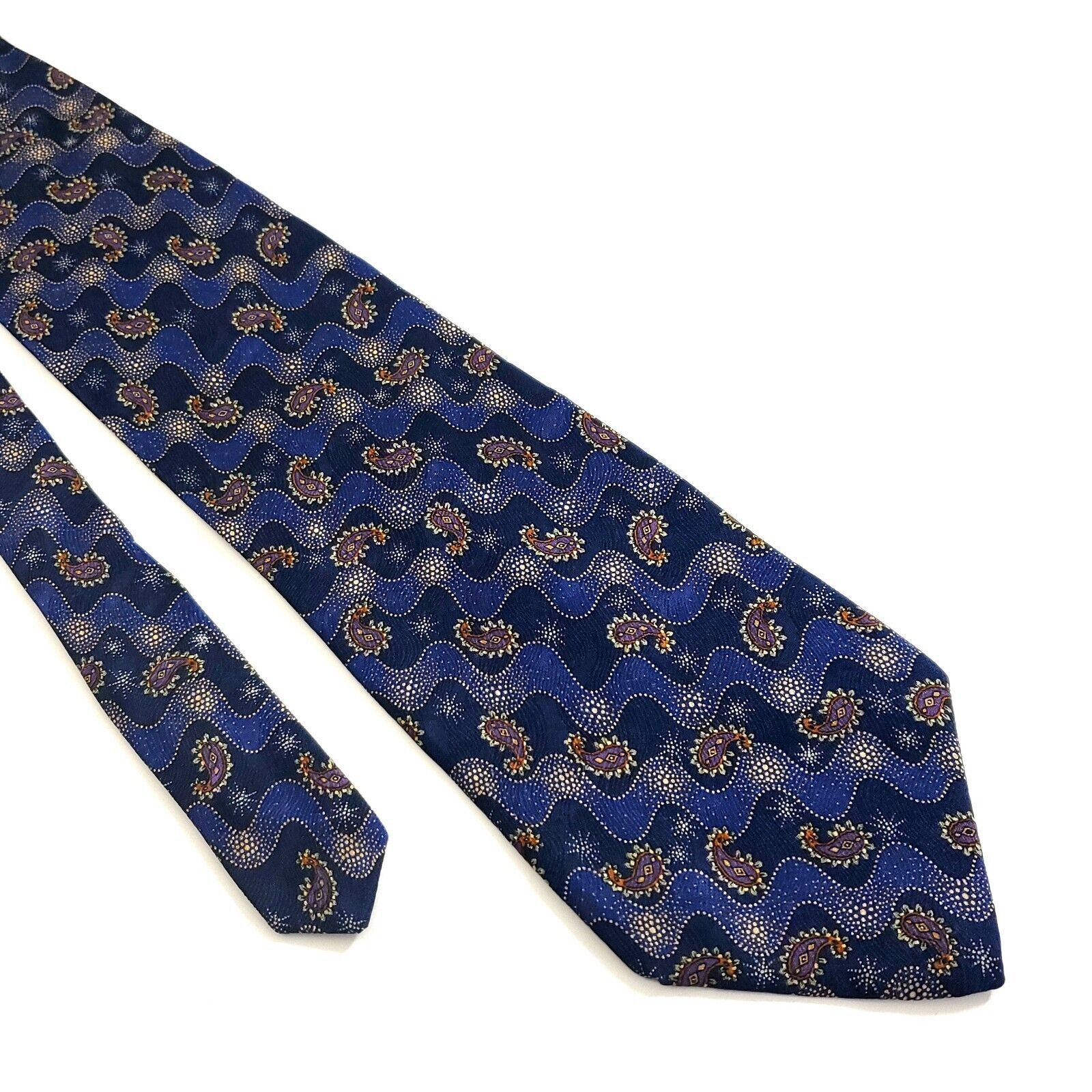 Designer Barbara Blank New York Purple Jacquard Print Paisley Wide Si Size ONE SIZE - 1 Thumbnail