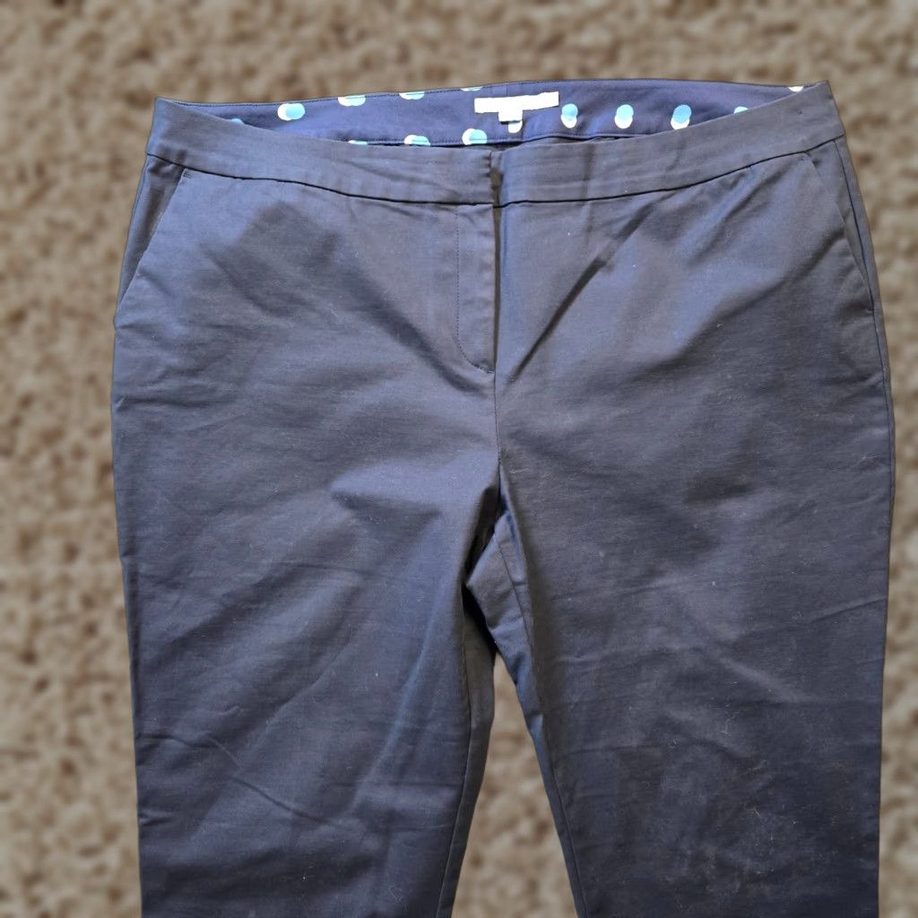 Boden Boden Pants Womens 18 Long Blue Chino Pockets High Rise Capsule Career Casual Mens Size 40" / US 18 - 1 Thumbnail