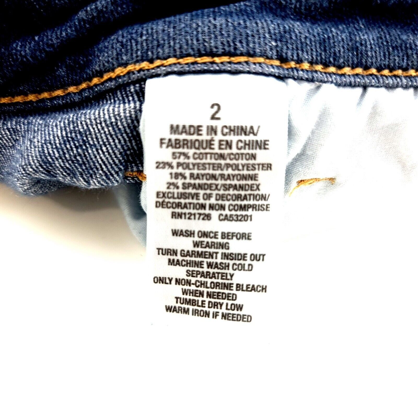 Aeropostale Aeropostale Blue Denim Whiskering Jean Cut-Off Low Rise Shor Size 26" / US 2 / IT 38 - 7 Thumbnail