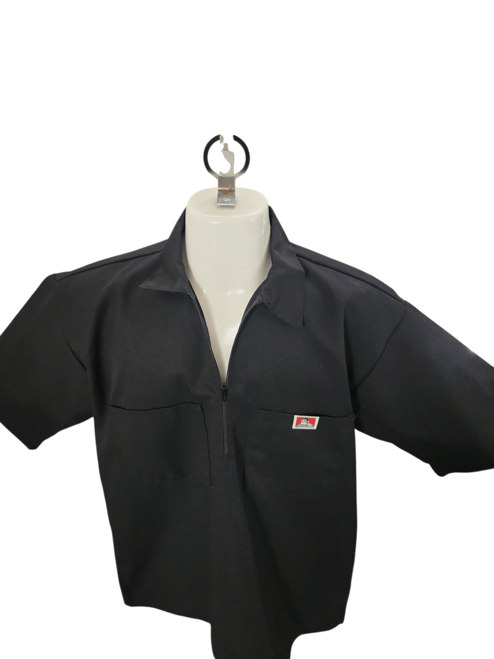 Ben Davis × Vintage Ben Davis Y2K Zipper Shirt Mens Black Quarter Zip SZ Large Size US L / EU 52-54 / 3 - 2 Thumbnail