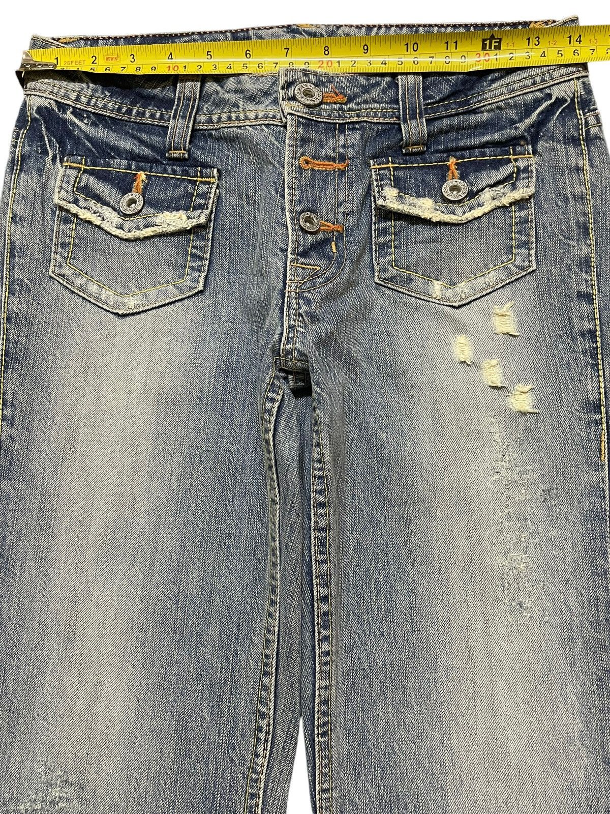 Hysteric Glamour Vintage Japanese Brand Bush Pants Faded Wash Bootcut Jeans Size US 28 / EU 44 - 11 Thumbnail