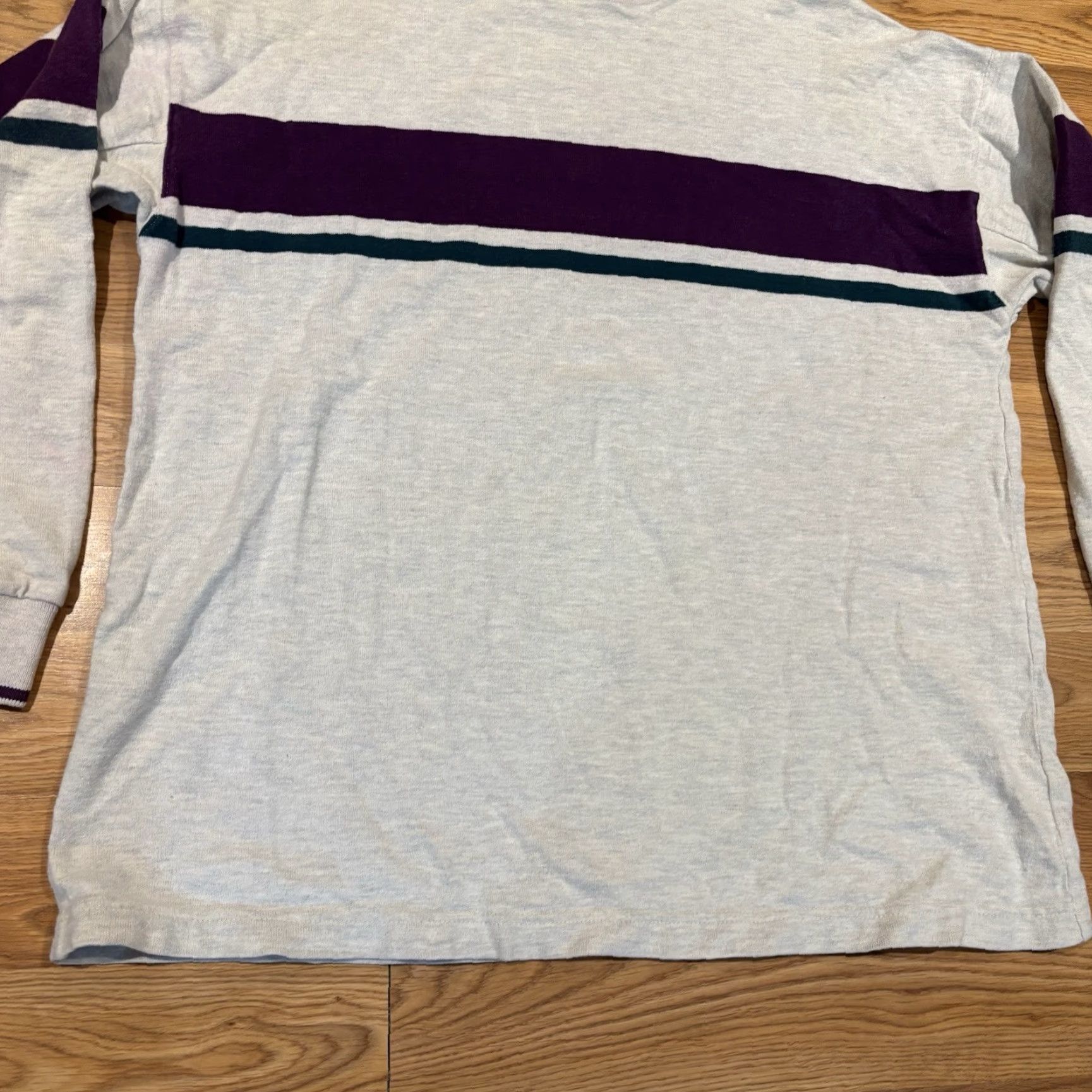 Vintage VINTAGE LL Bean Striped Sweatshirt Pullover USA Men’s XL Purple Gray Green Pattern: Solid Long Sleeve Mock Neck Pullover Sweatshirt Size US XL / EU 56 / 4 - 3 Thumbnail