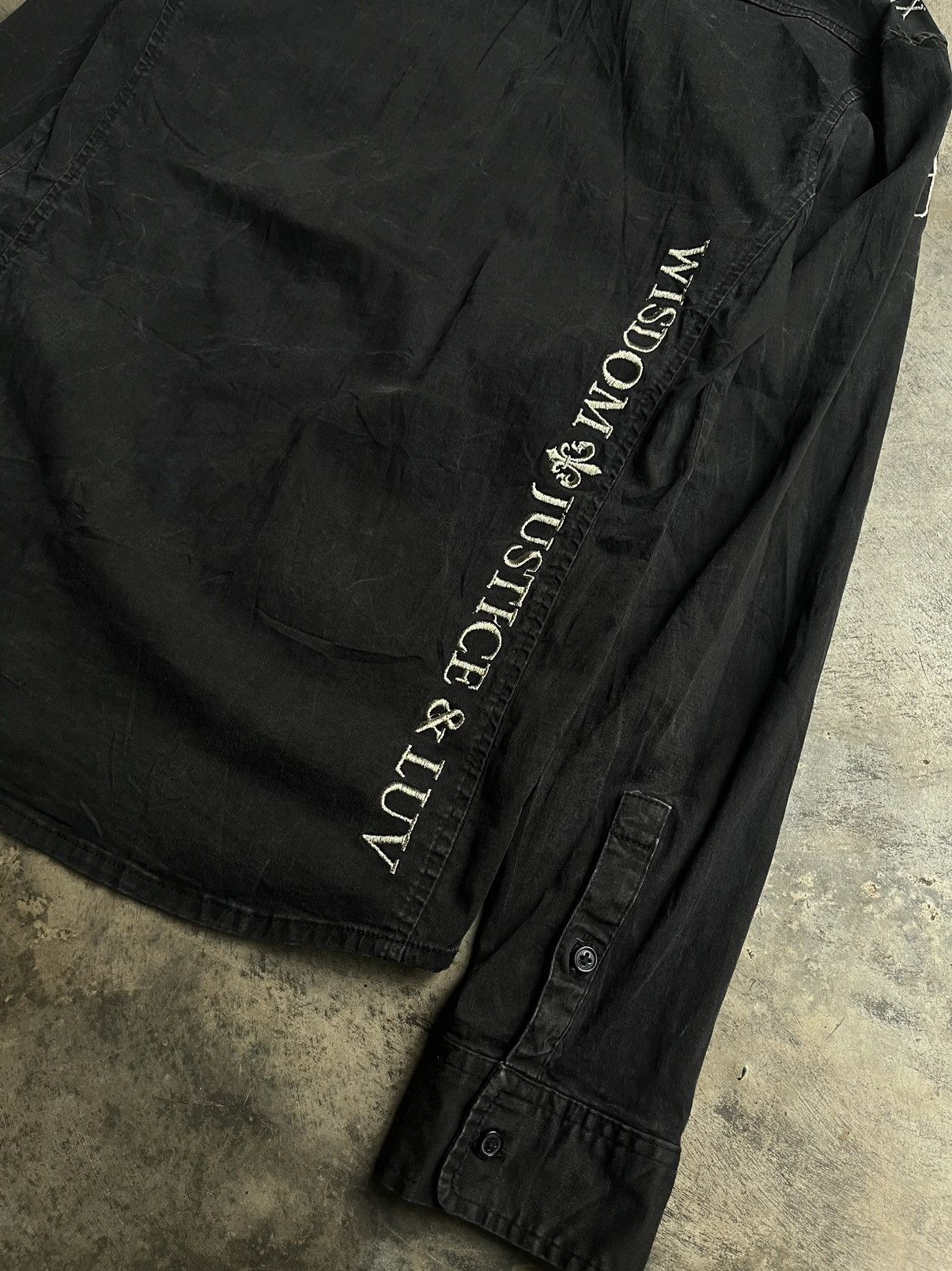 14th Addiction × KMRii × Yasuyuki Ishii 2000s JAPANESE GLADIATE POEM GOTHIC SEDITIONARIES PUNK STYLE Size US M / EU 48-50 / 2 - 5 Thumbnail