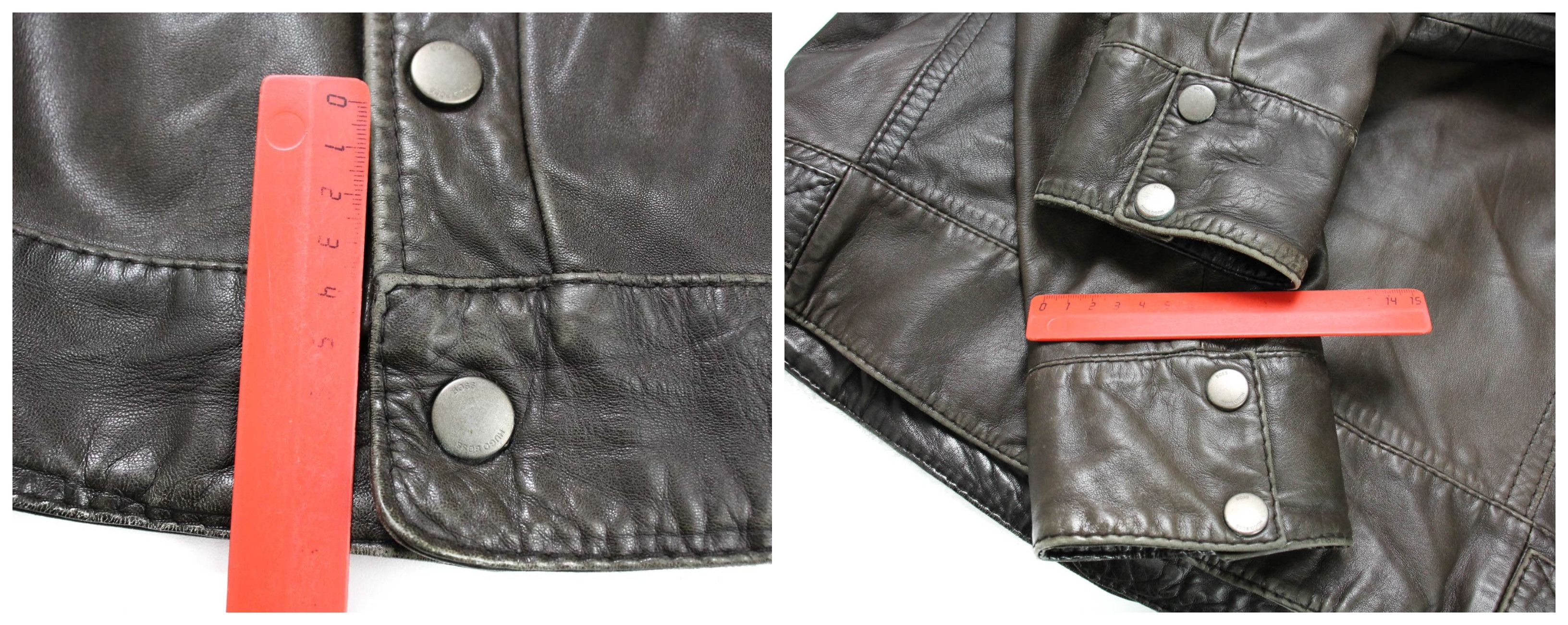 Hugo Boss HUGO BOSS Nortin Jacket Men's US 38 Biker Pure Lamb Leather Size US M / EU 48-50 / 2 - 6 Thumbnail