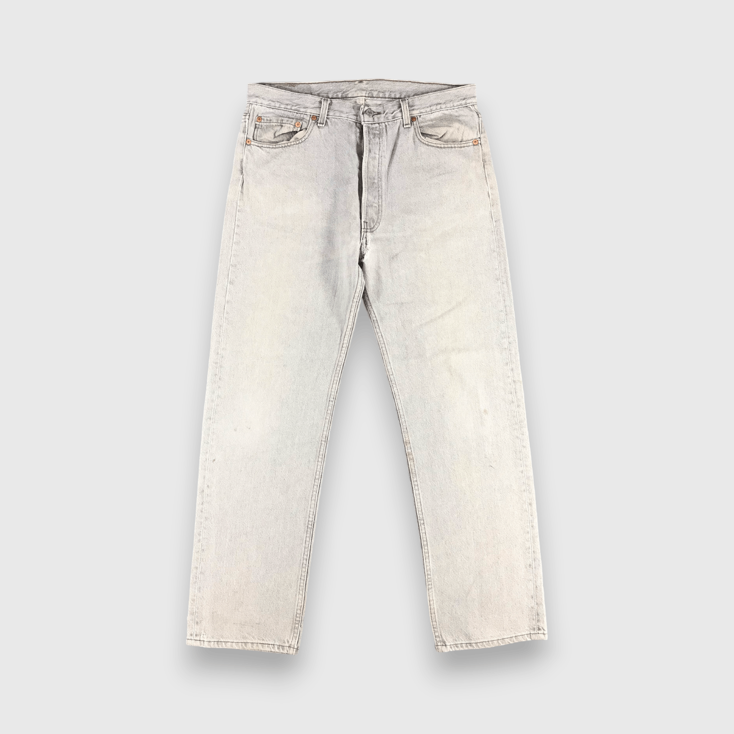 Levi's Vintage 90s Light Wash Ripped Levis 501 Jeans-J1644 Size US 35 - 1 Thumbnail