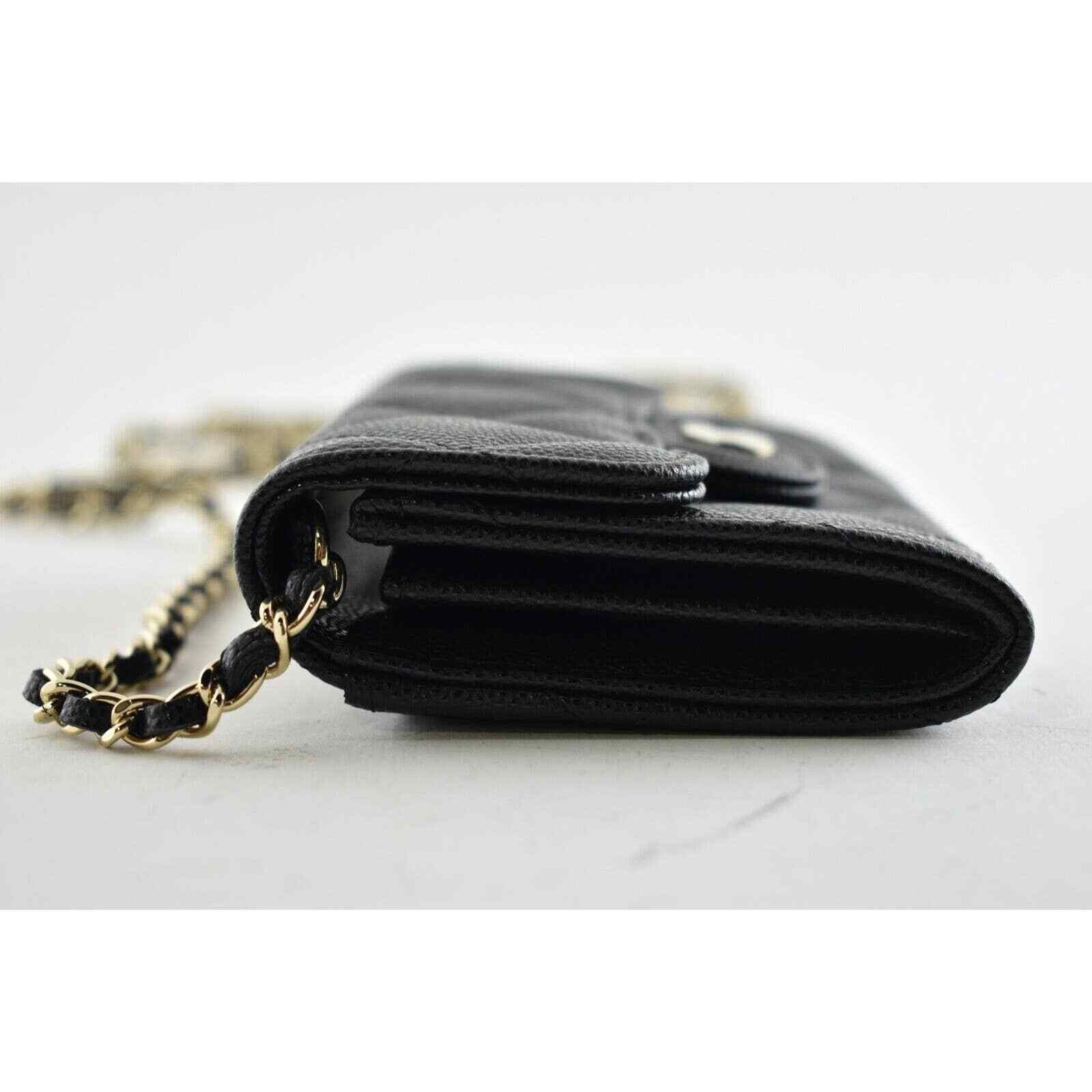 Chanel Chanel Mini Wallet On Chain Gold Card Shoulder Crossbody Bag Size ONE SIZE - 6 Thumbnail
