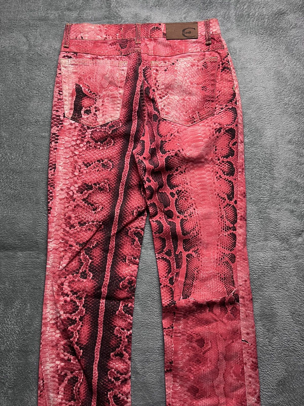 Just Cavalli Just cavalli - Python Snake Skin Flared Pants Size 26" / US 2 / IT 38 - 5 Thumbnail