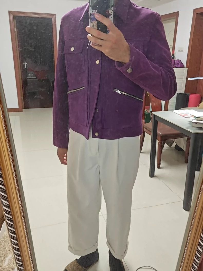 Amiri Amiri Purple locomotive cow suede suede jacket -DMC-2508 Size US M / EU 48-50 / 2 - 2 Thumbnail