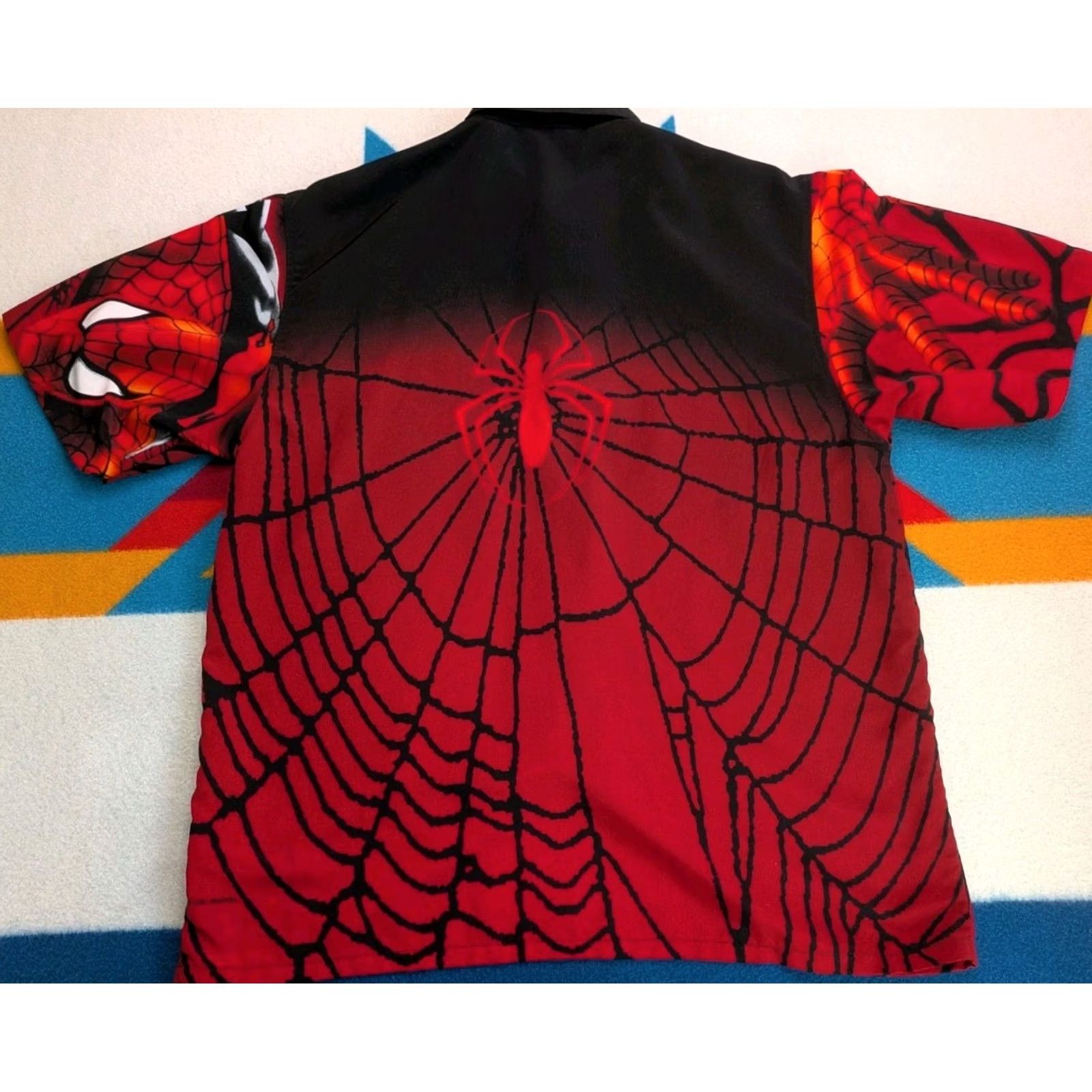Changes VINTAGE Changes Spiderman Shirt Button Up All Over Print 2001 Marvel Comics XL Mens Size US XL / EU 56 / 4 - 3 Thumbnail
