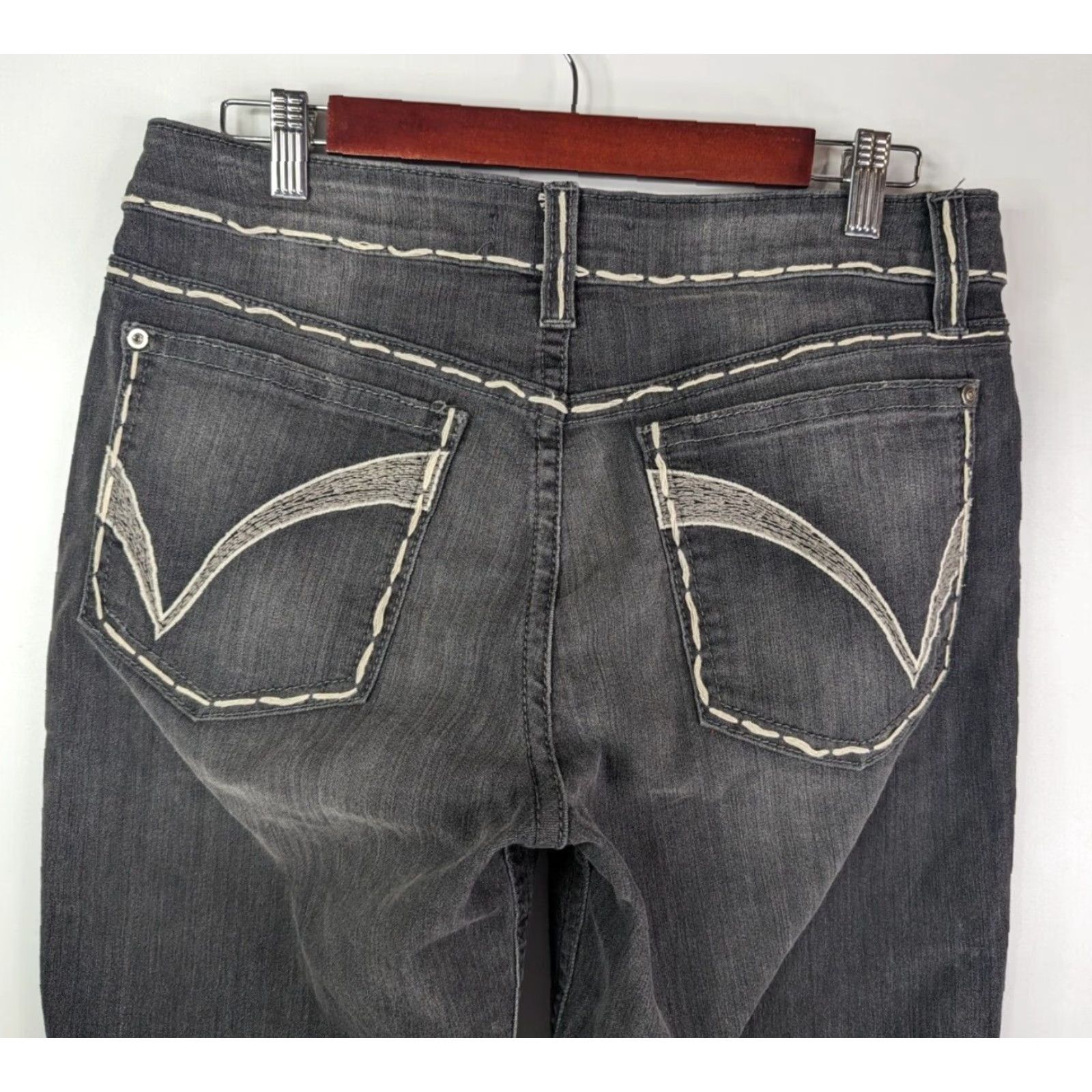 Vintage Cache Contour Collection Jeans Woman Grey Bootcut Size 10 Size 32" / US 10 / IT 46 - 5 Thumbnail