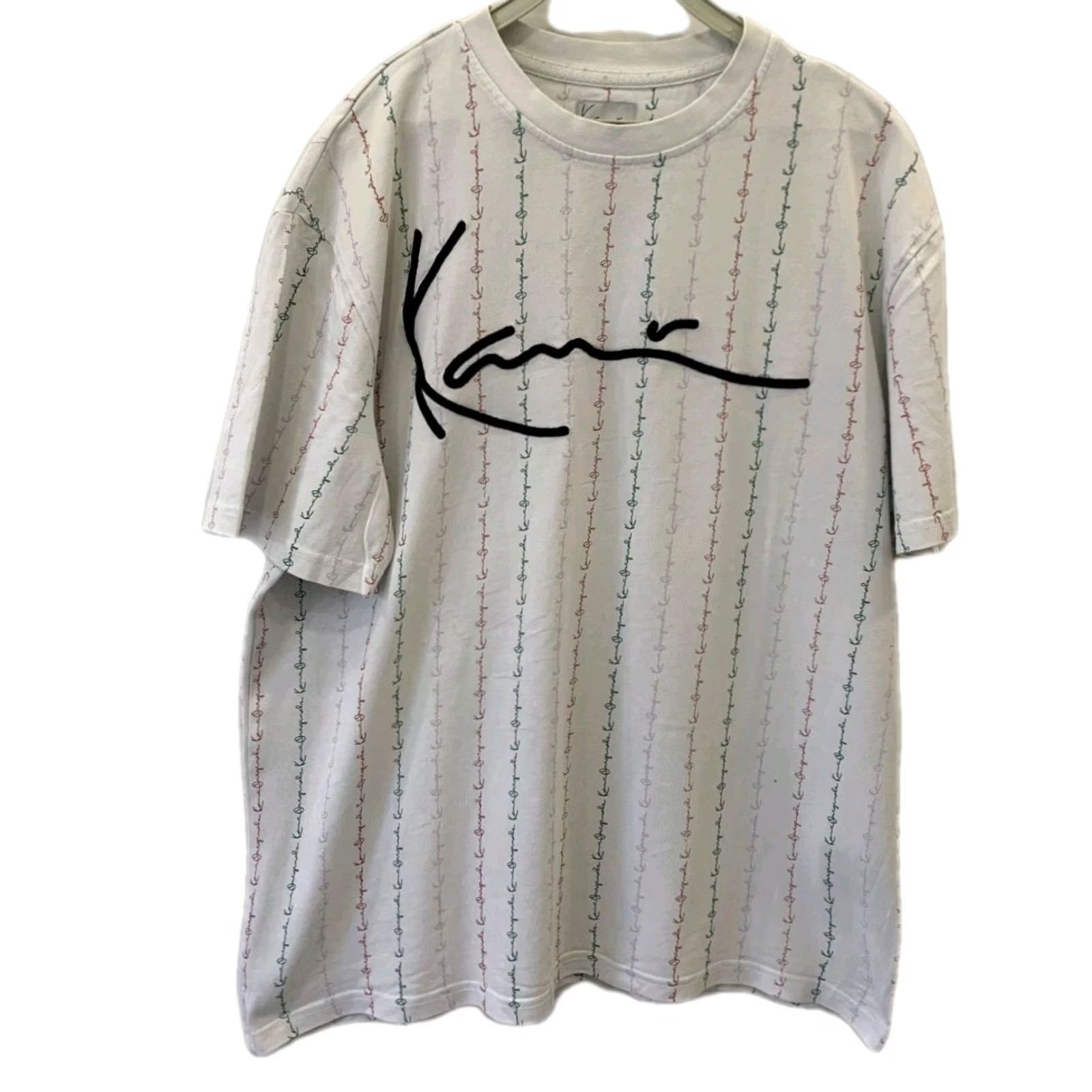 Karl Kani VINTAGE Karl Kani Originals All Over Print Signature T-Shirt White Men’s M Shirt Adult White T-Shirt Signature Karl Kani Originals 90s Size US M / EU 48-50 / 2 - 2 Thumbnail