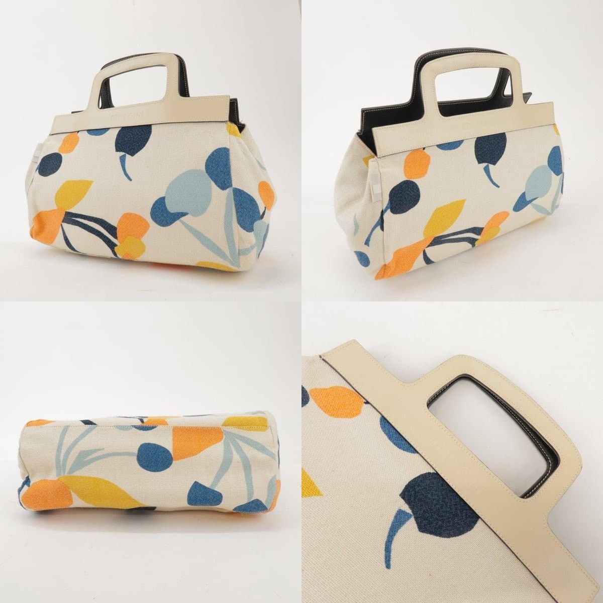 Miu Miu Miu Miu Madras Canvas Tote Multicolor Size ONE SIZE - 3 Thumbnail