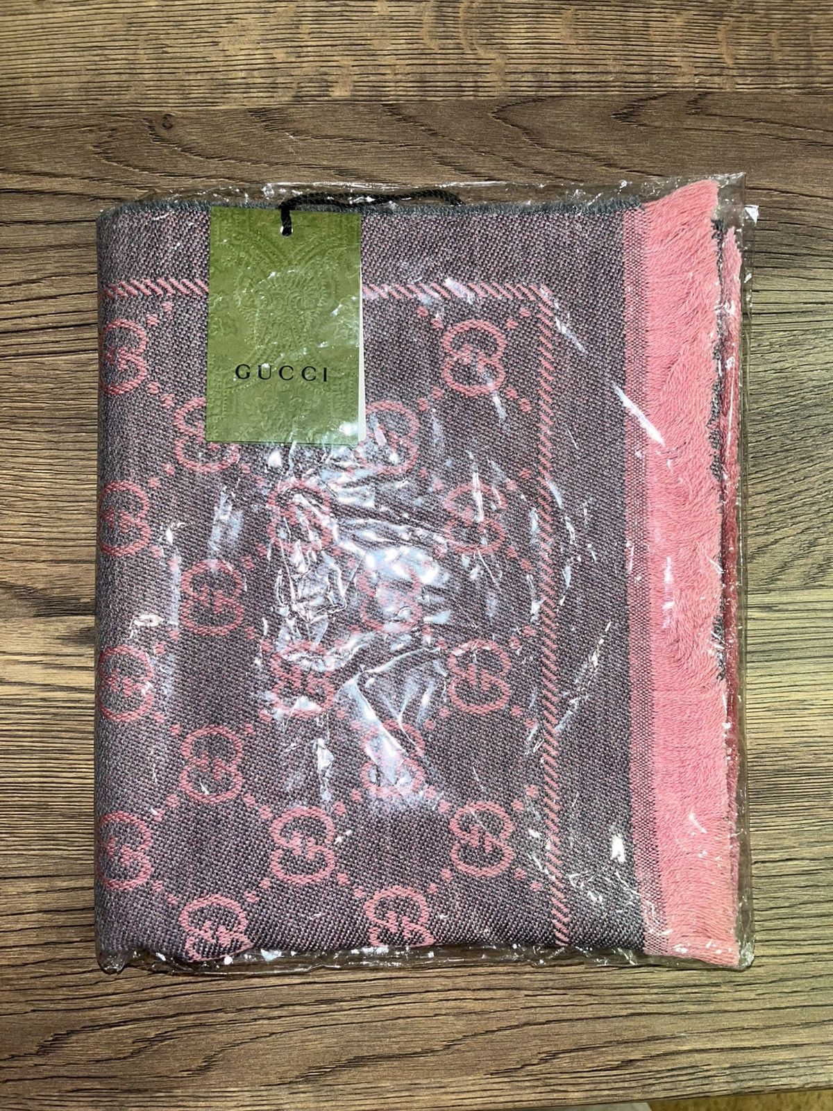 Gucci GG Pattern Jacquard Wool Scarf Size ONE SIZE - 3 Thumbnail