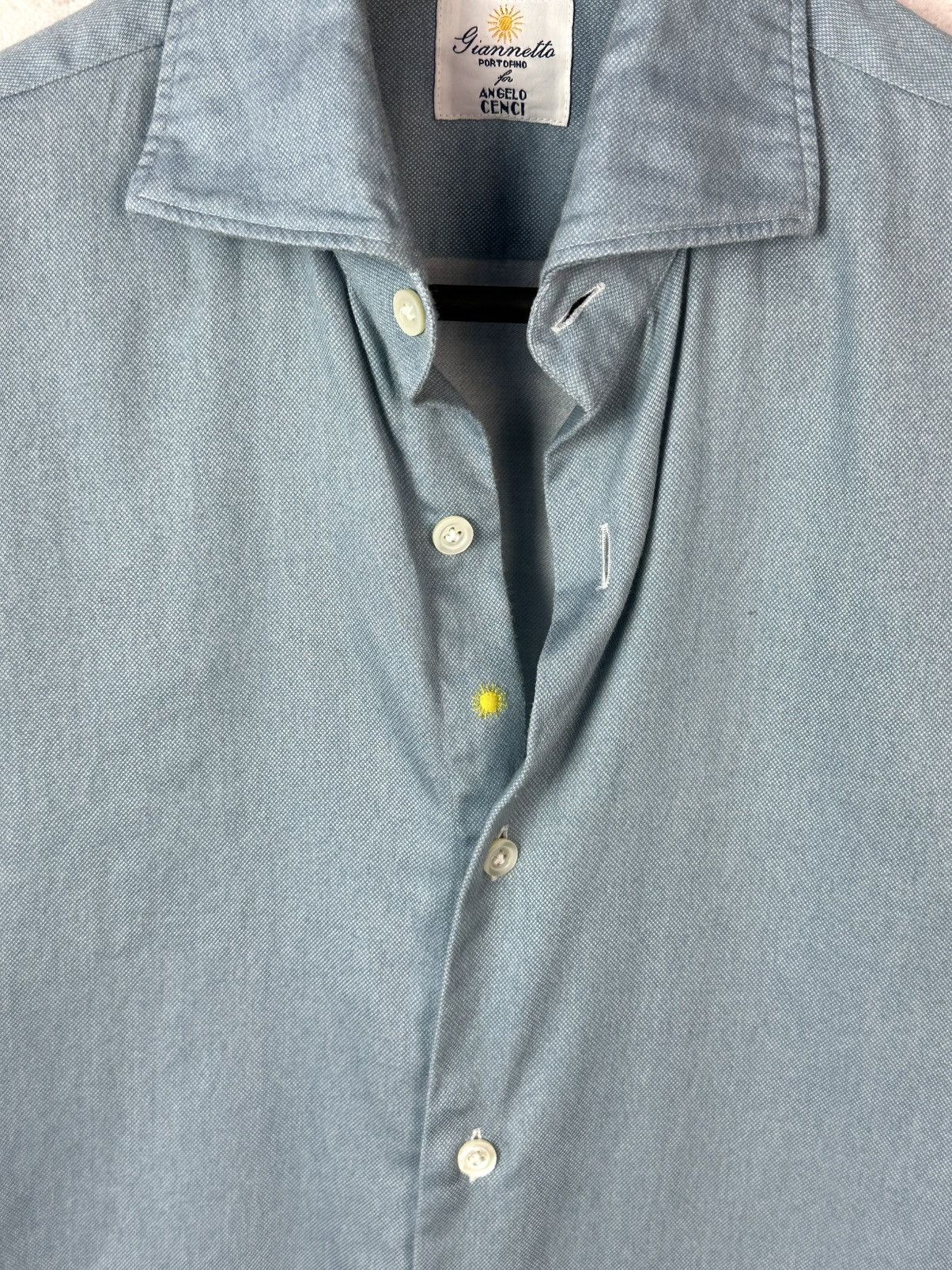 Other Gianetto Made in Italy Blue Cotton Long Sleeve Shirt Size US M / EU 48-50 / 2 - 7 Thumbnail