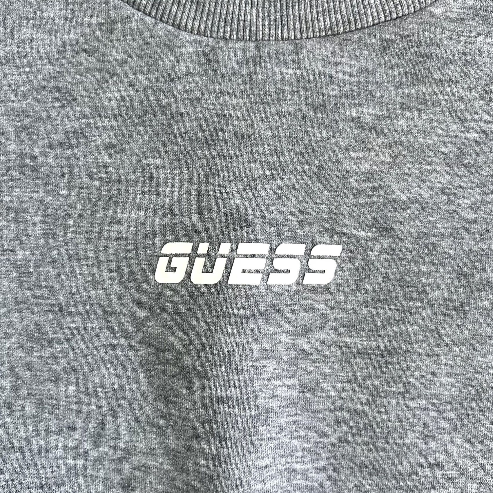 Guess GUESS Sweatshirt Womens XS Gray Cropped Logo Tape Crewneck Fleece Pullover Size XS / US 0-2 / IT 36-38 - 3 Thumbnail