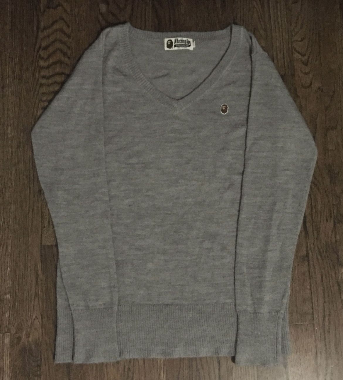 Image of Bape Crew Neck Sweater in Grey, Women's (Size XS)