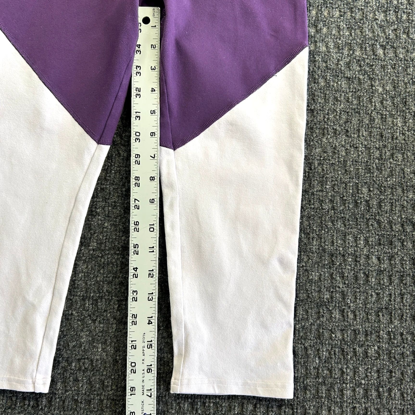 Alo ALO Yoga Leggings Capri Pants Purple Pink Colorblock M Athleisure Pattern Colorful Women Size 32" / US 10 / IT 46 - 6 Thumbnail