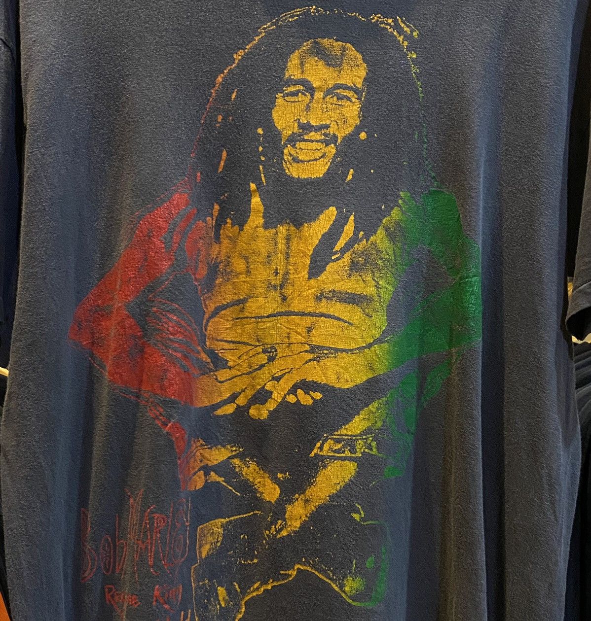 Bob Marley × Rap Tees × Vintage T shirt Bob Marley vintage Vtg 90’s 80’s good faded Raptee Size US XL / EU 56 / 4 - 4 Thumbnail