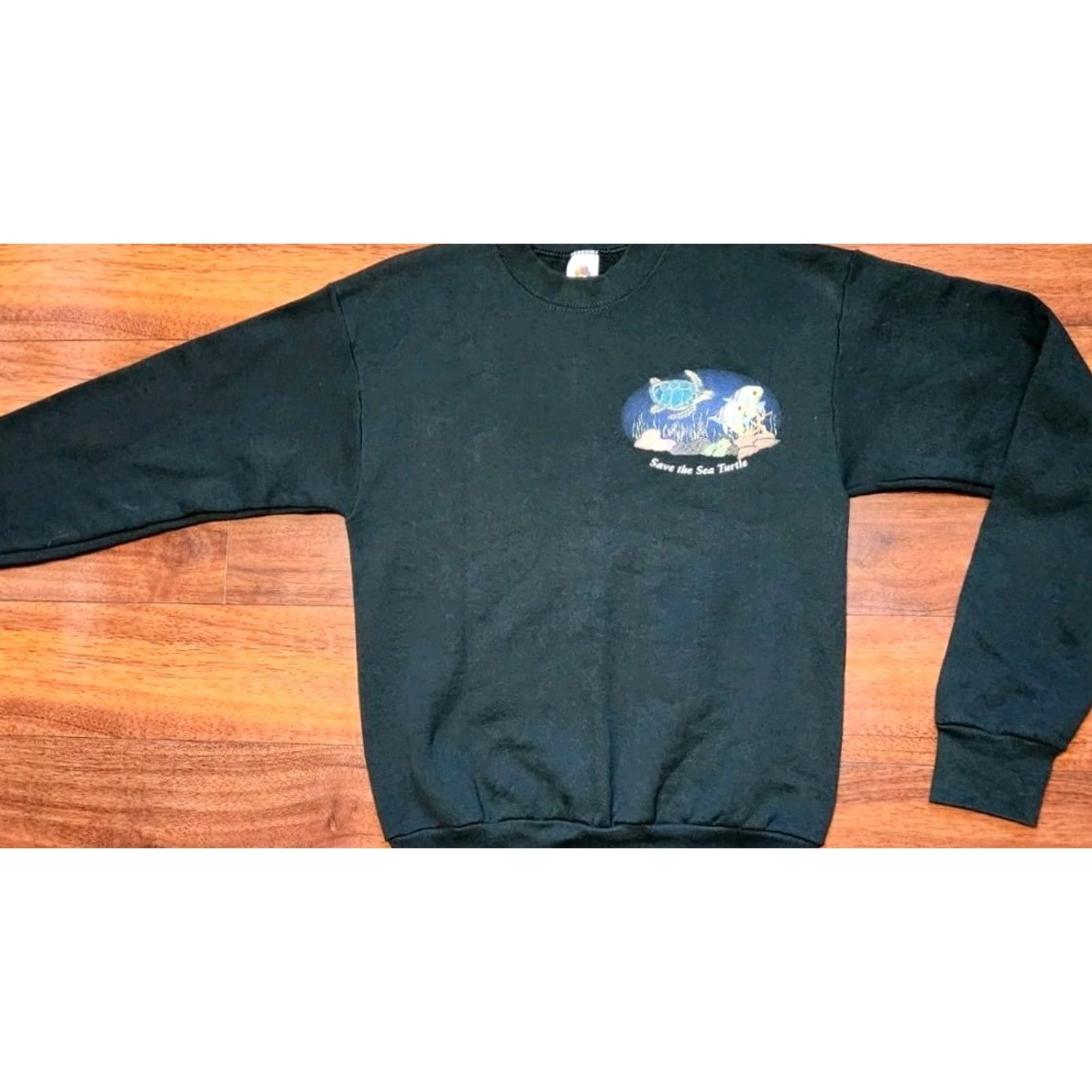 Fruit Of The Loom VINTAGE Fruit of the Loom Sweatshirt Unisex Adults Size M Green Ocean Nature 80s 90s Graphic Print Logo USA Made Retro Classic Size US M / EU 48-50 / 2 - 7 Thumbnail